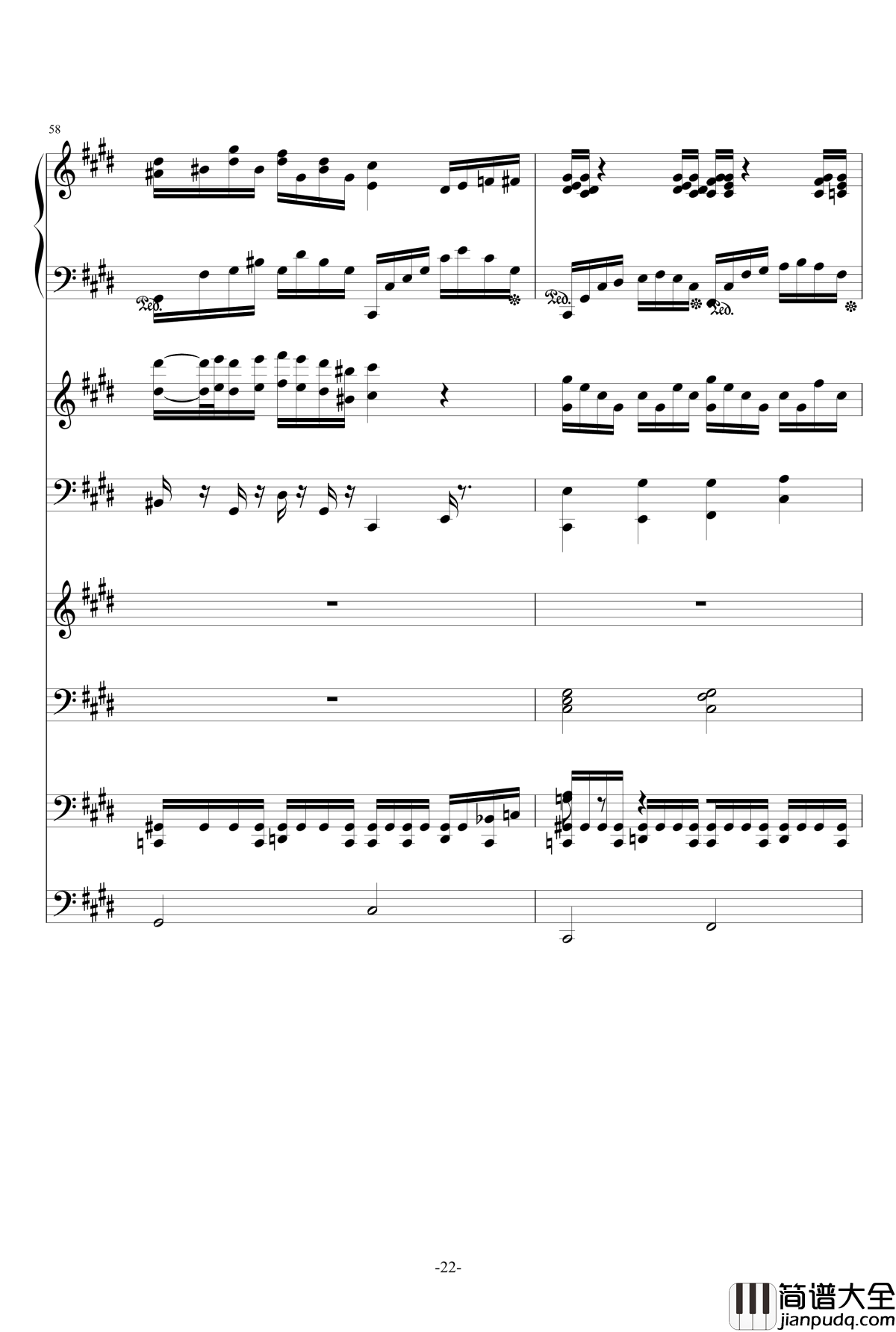 克罗地亚第五号狂想曲钢琴谱_ellocz