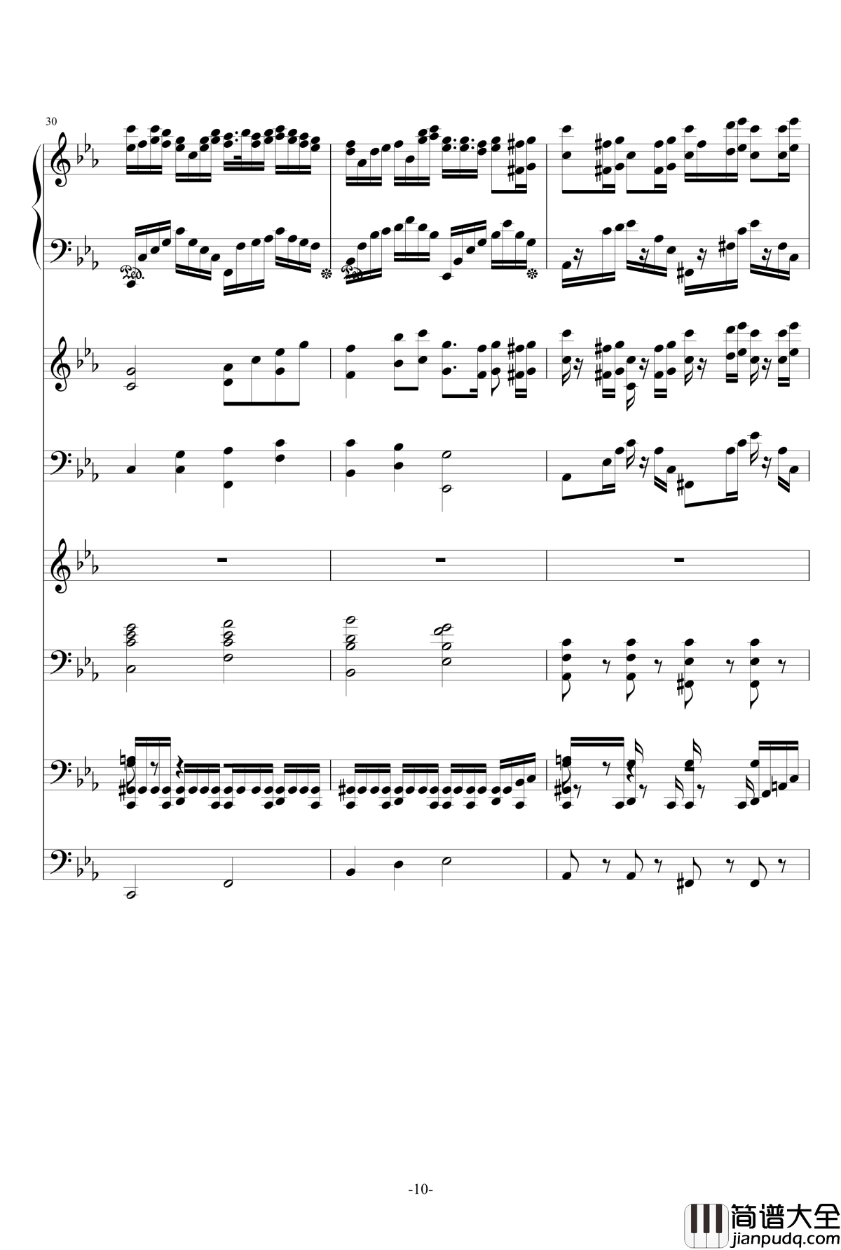 克罗地亚第五号狂想曲钢琴谱_ellocz