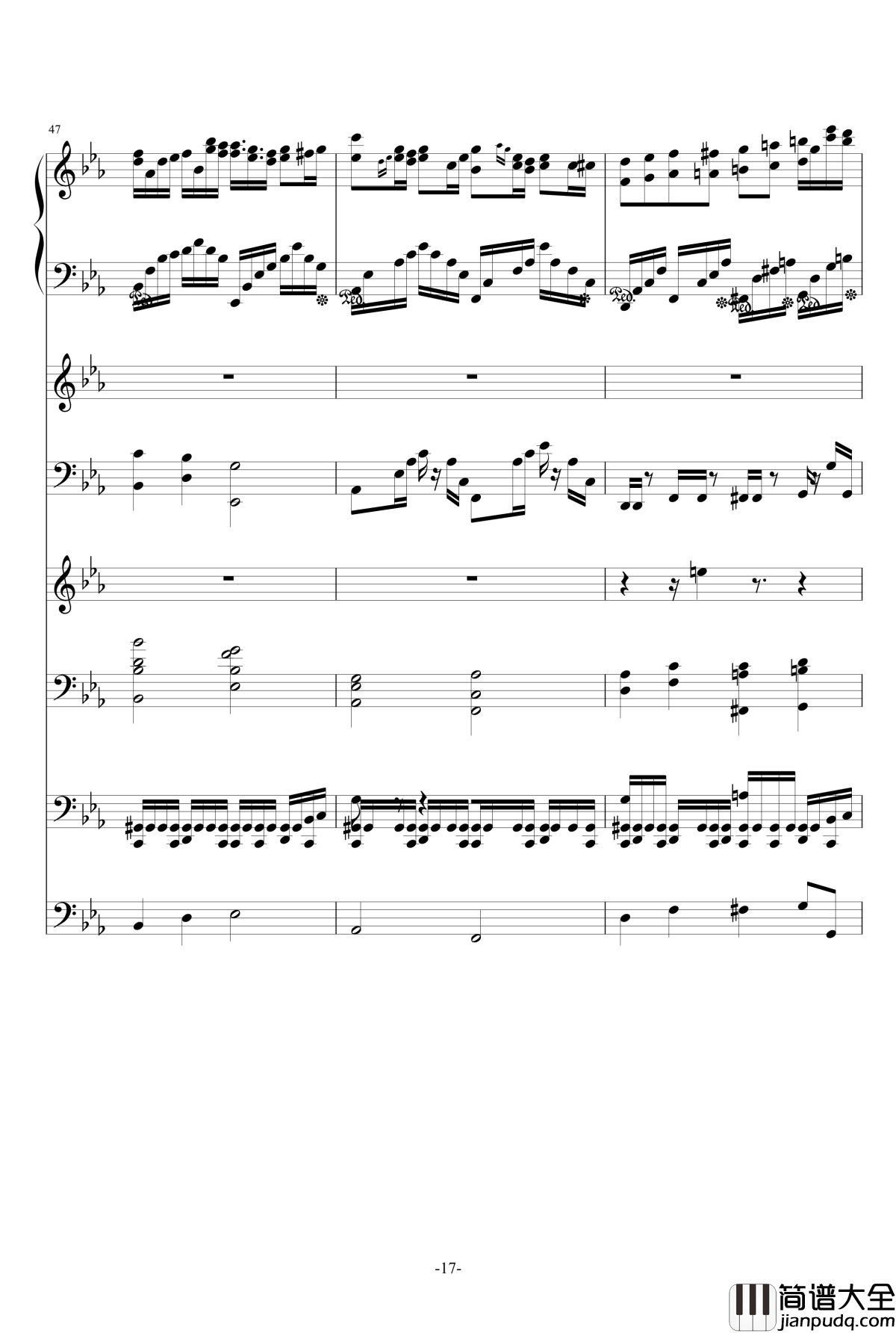 克罗地亚第五号狂想曲钢琴谱_ellocz