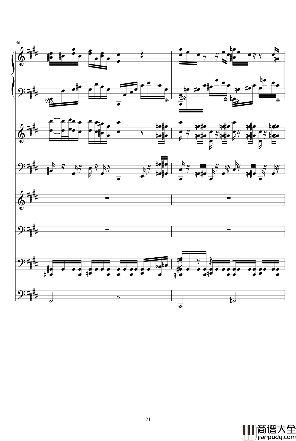 克罗地亚第五号狂想曲钢琴谱_ellocz