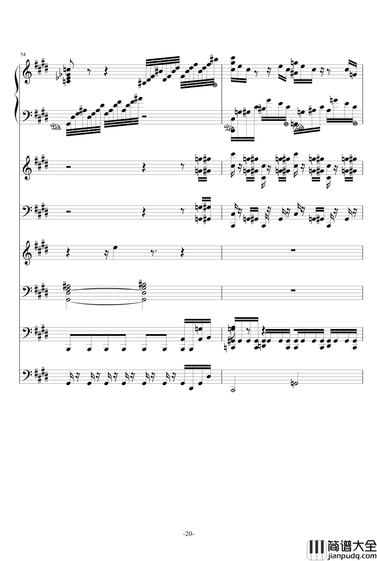 克罗地亚第五号狂想曲钢琴谱_ellocz