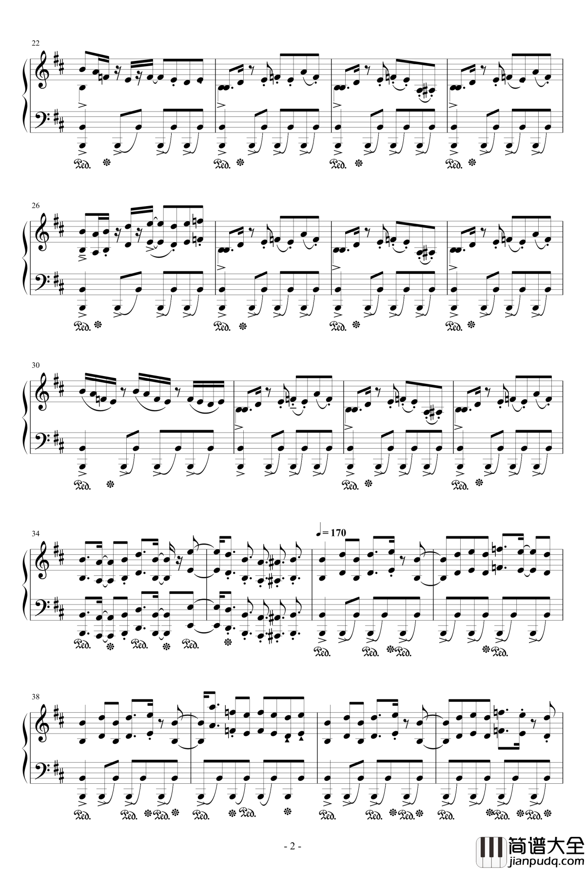 Piano_Ninja钢琴谱_触手猴