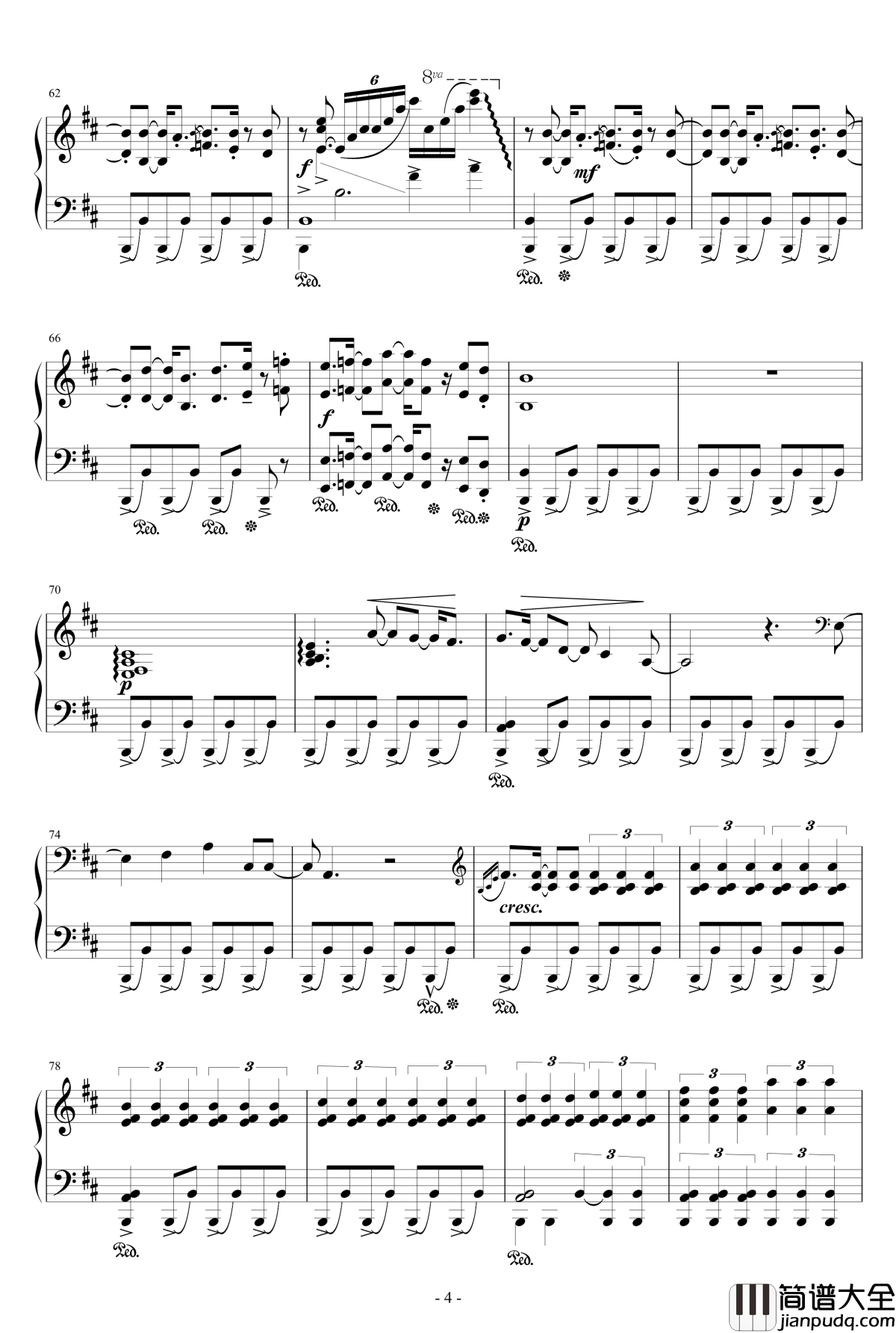 Piano_Ninja钢琴谱_触手猴