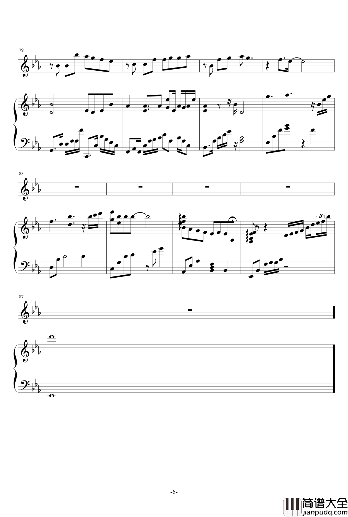 我以为钢琴谱_徐薇版_品冠