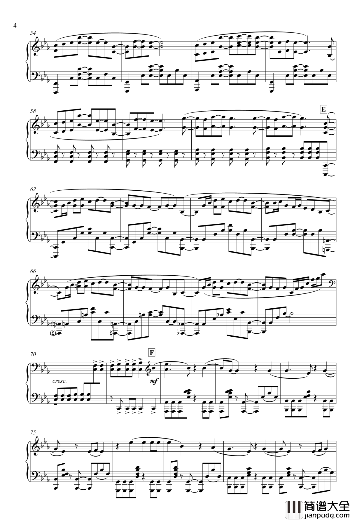 苍蓝钢铁的琶音OP钢琴谱__SAVIOR_OF_SONG_Full_Ver