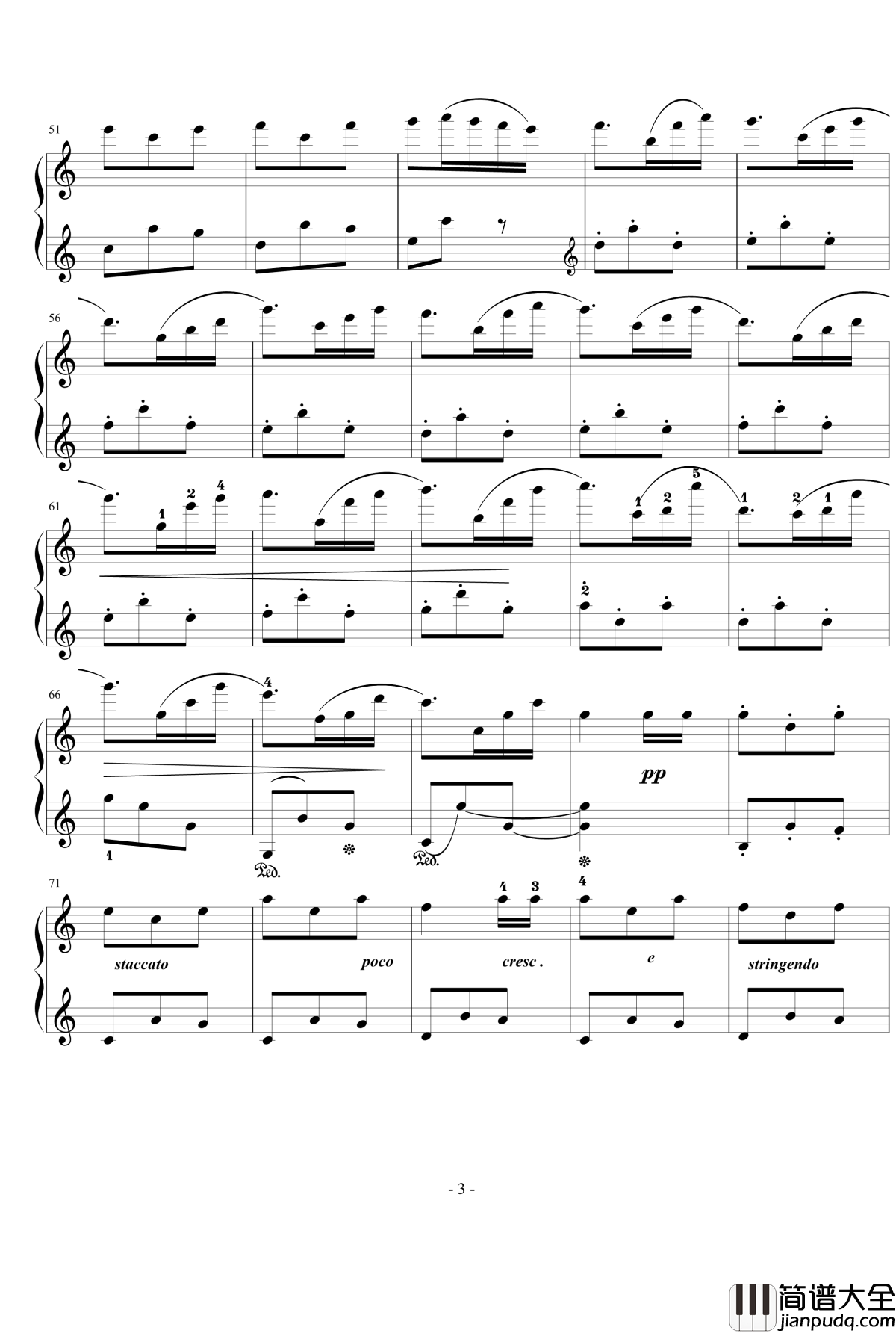 牵牛花钢琴谱_西贝柳斯