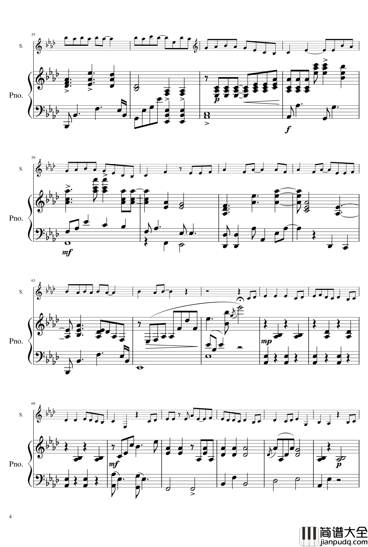 天黑黑钢琴谱_原版_吴庆隆