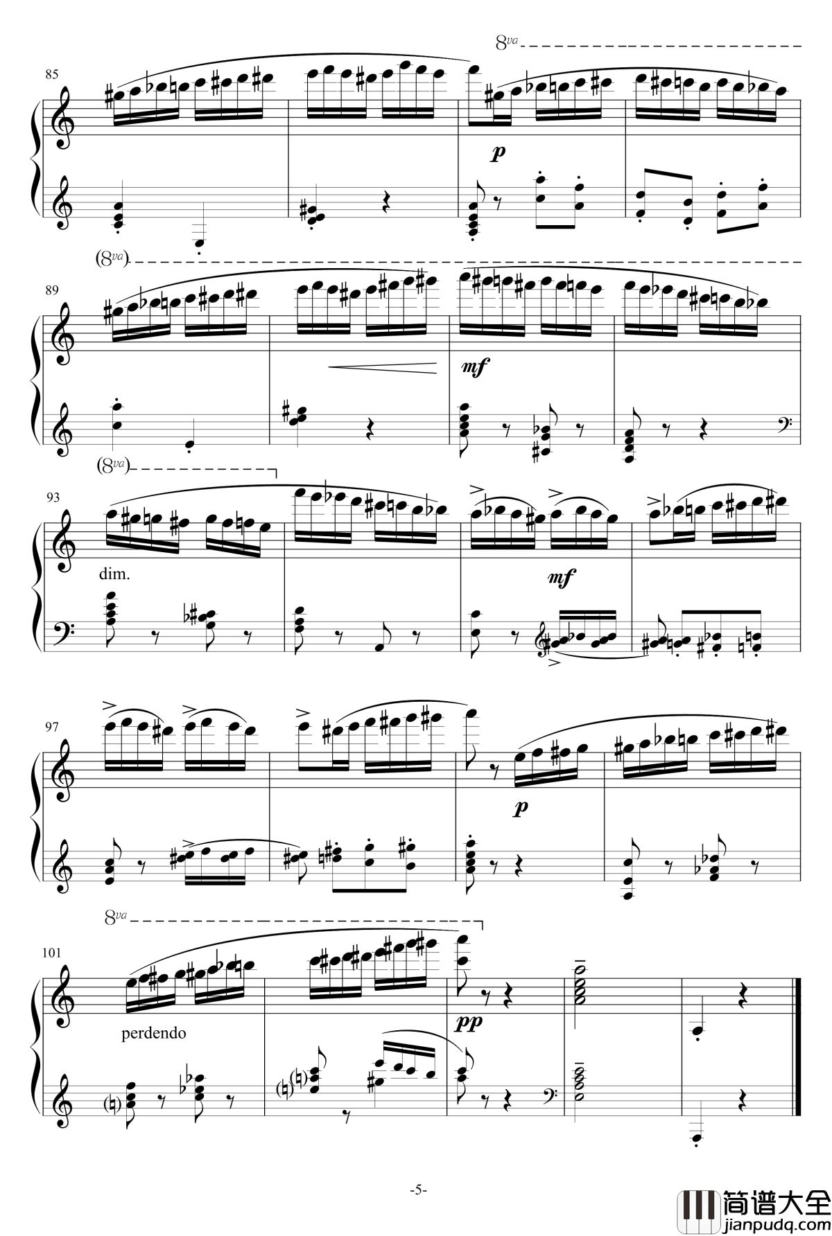 野蜂飞舞钢琴谱_钢琴曲_里姆斯基_柯萨科夫