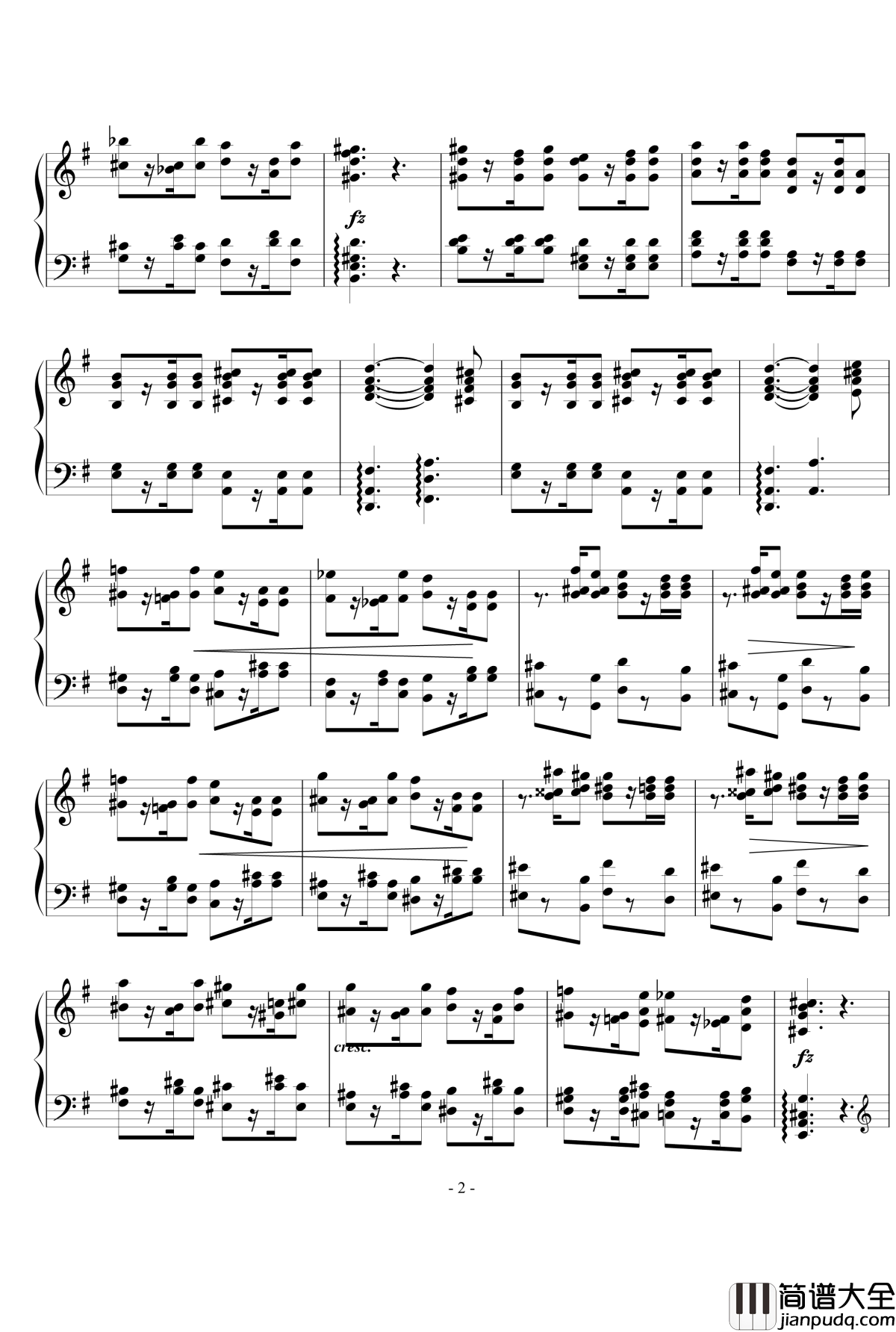 游戏钢琴谱_西贝柳斯