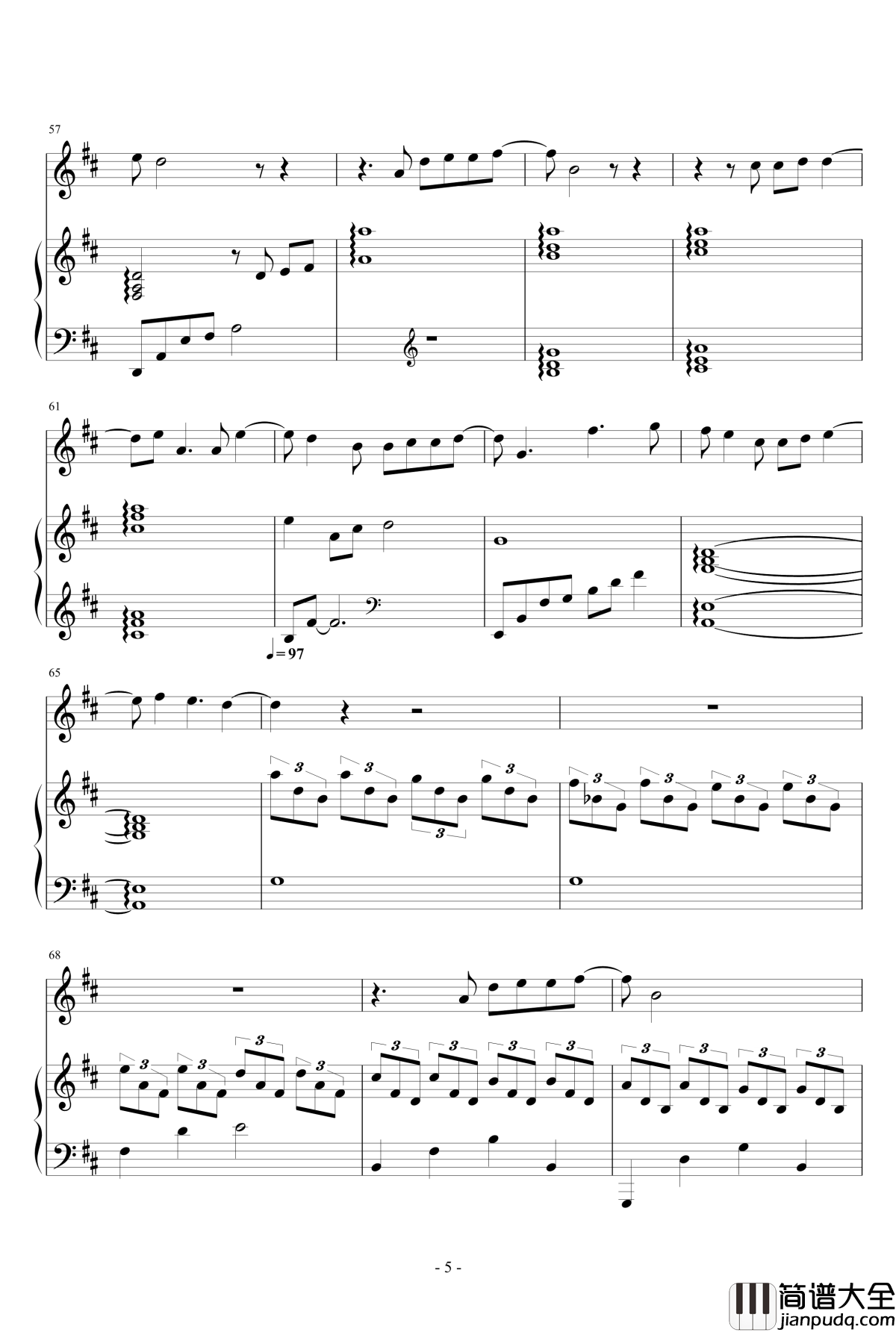 心动钢琴谱_弹唱版_陈洁仪