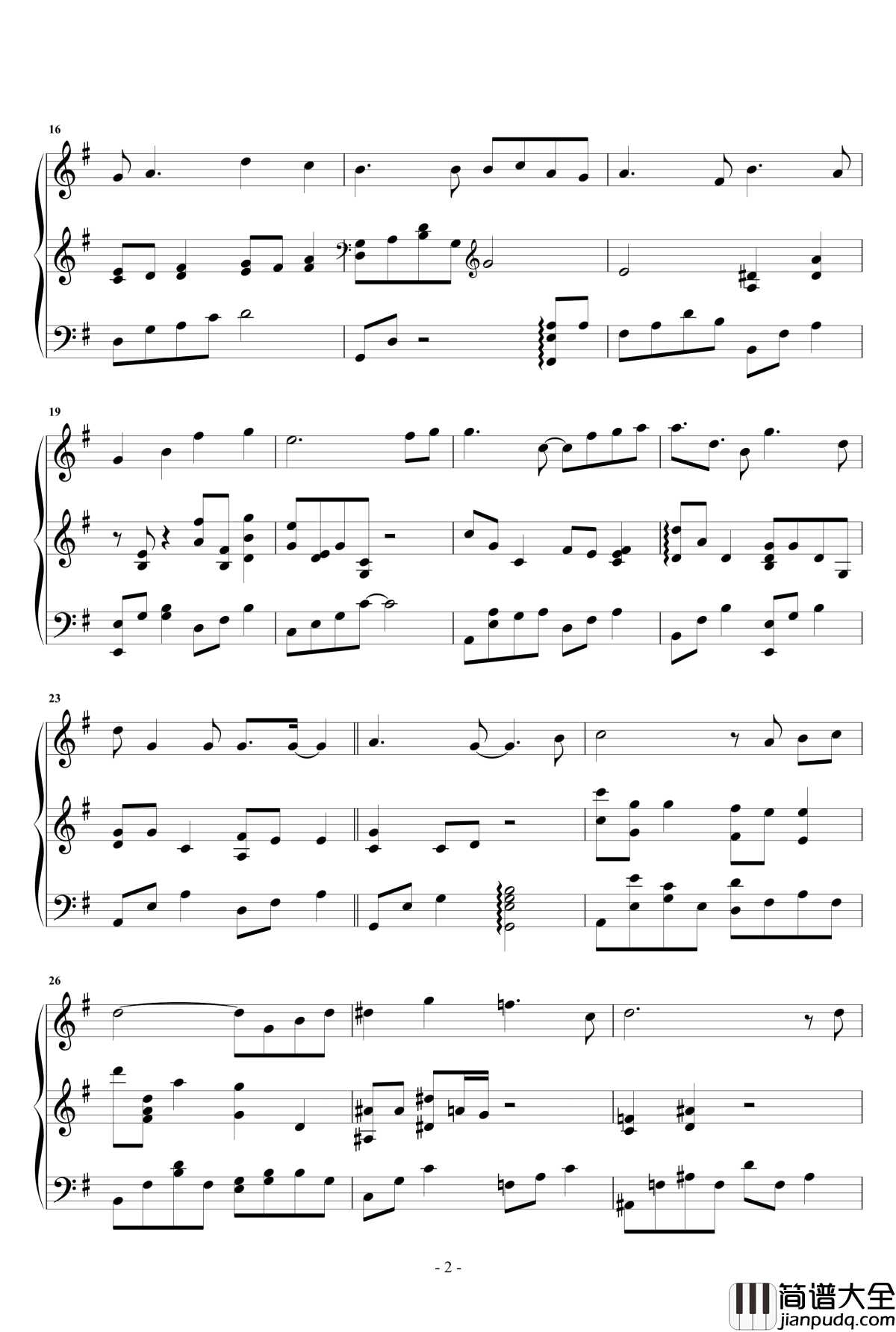 曾经守候钢琴谱_华丽弹唱版_张碧晨