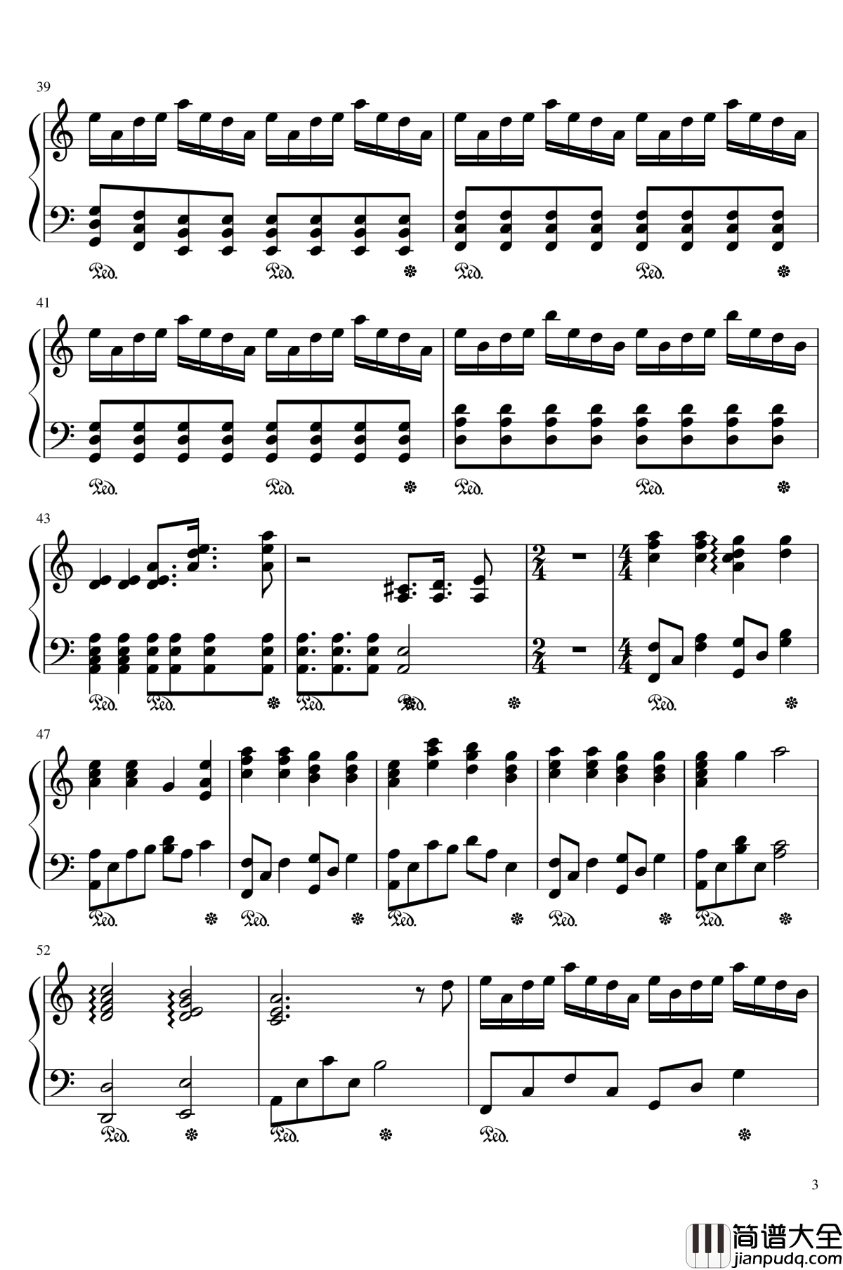 大鱼钢琴谱_C调伴奏_大鱼海棠_周深