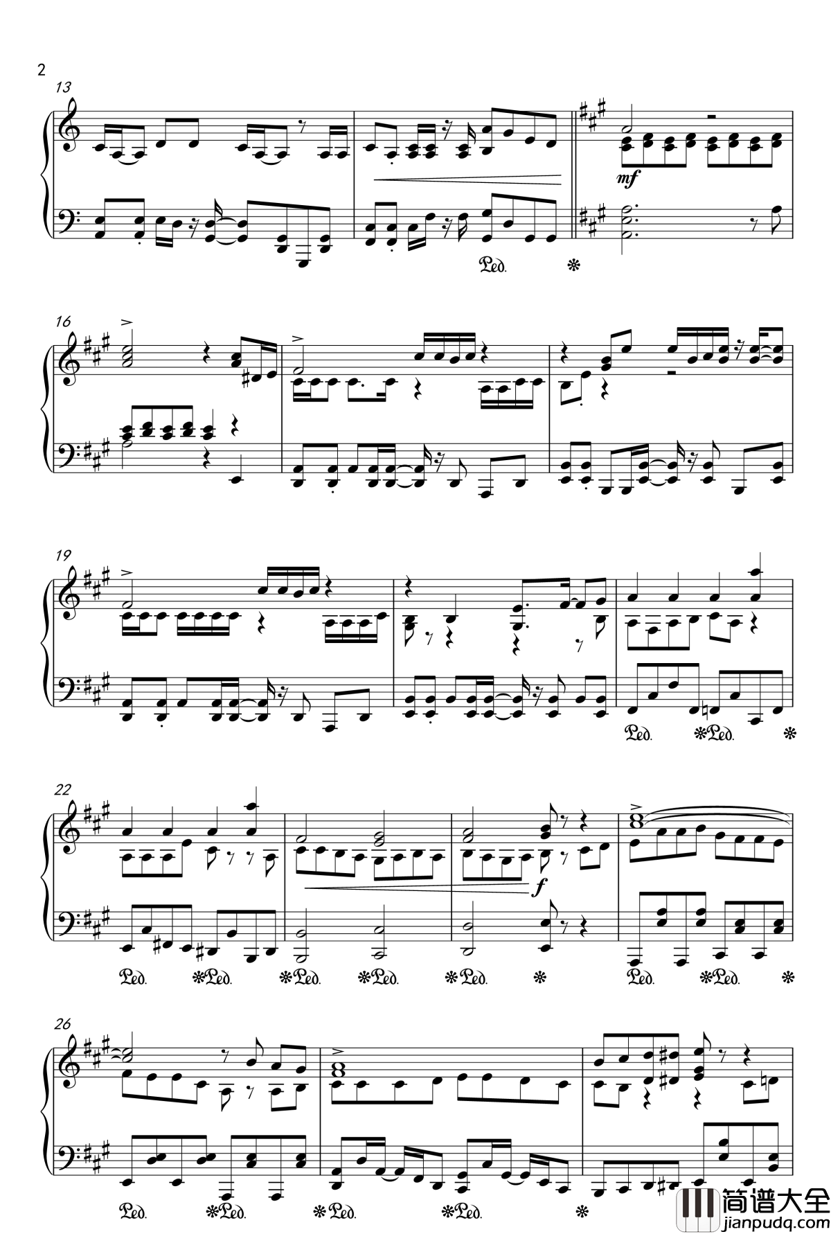 目标是神奇宝贝大师钢琴谱_20周年纪念版