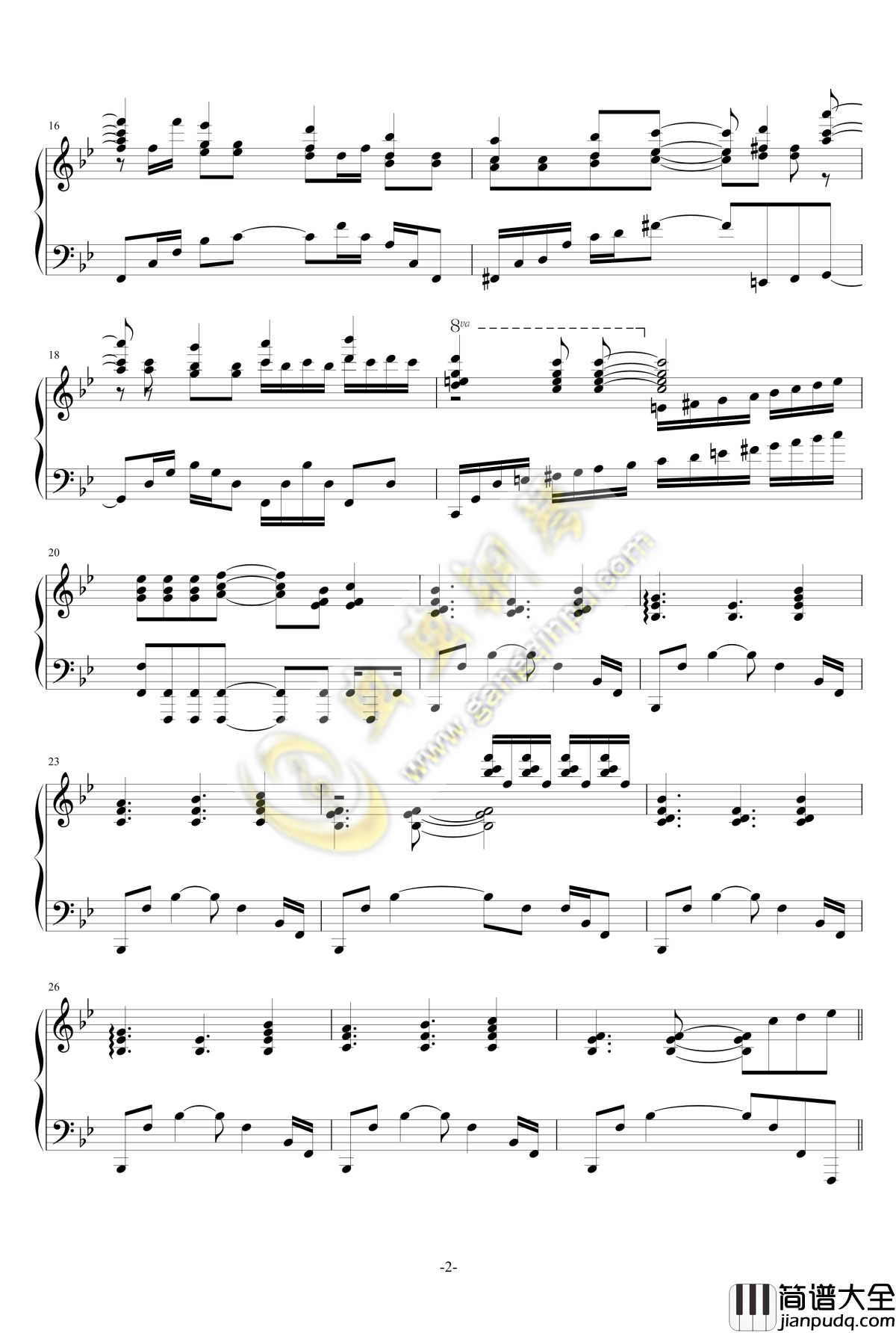 开始！开始！钢琴谱_任大湿_任天钦