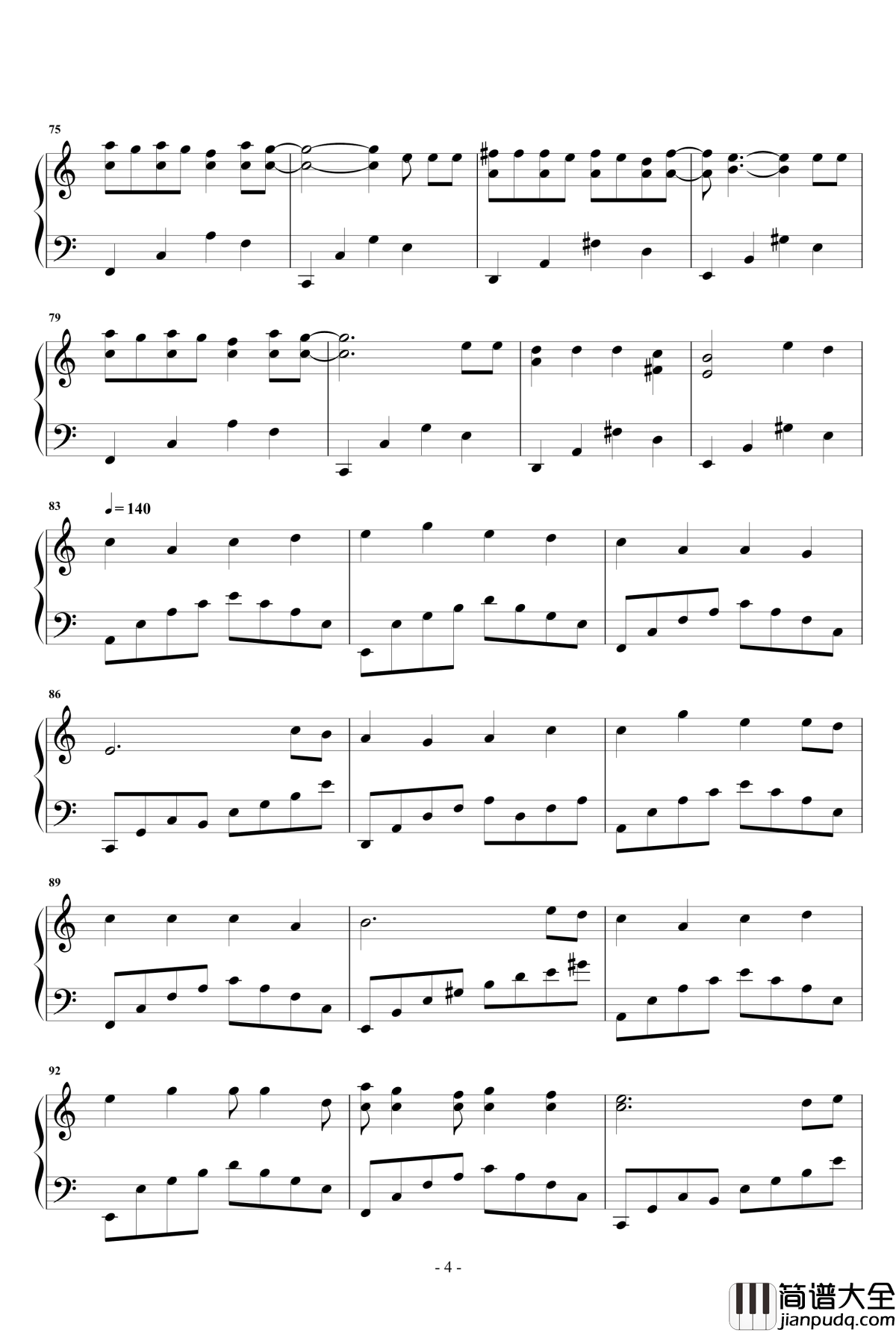 童话镇钢琴谱_原声版_陈一发儿