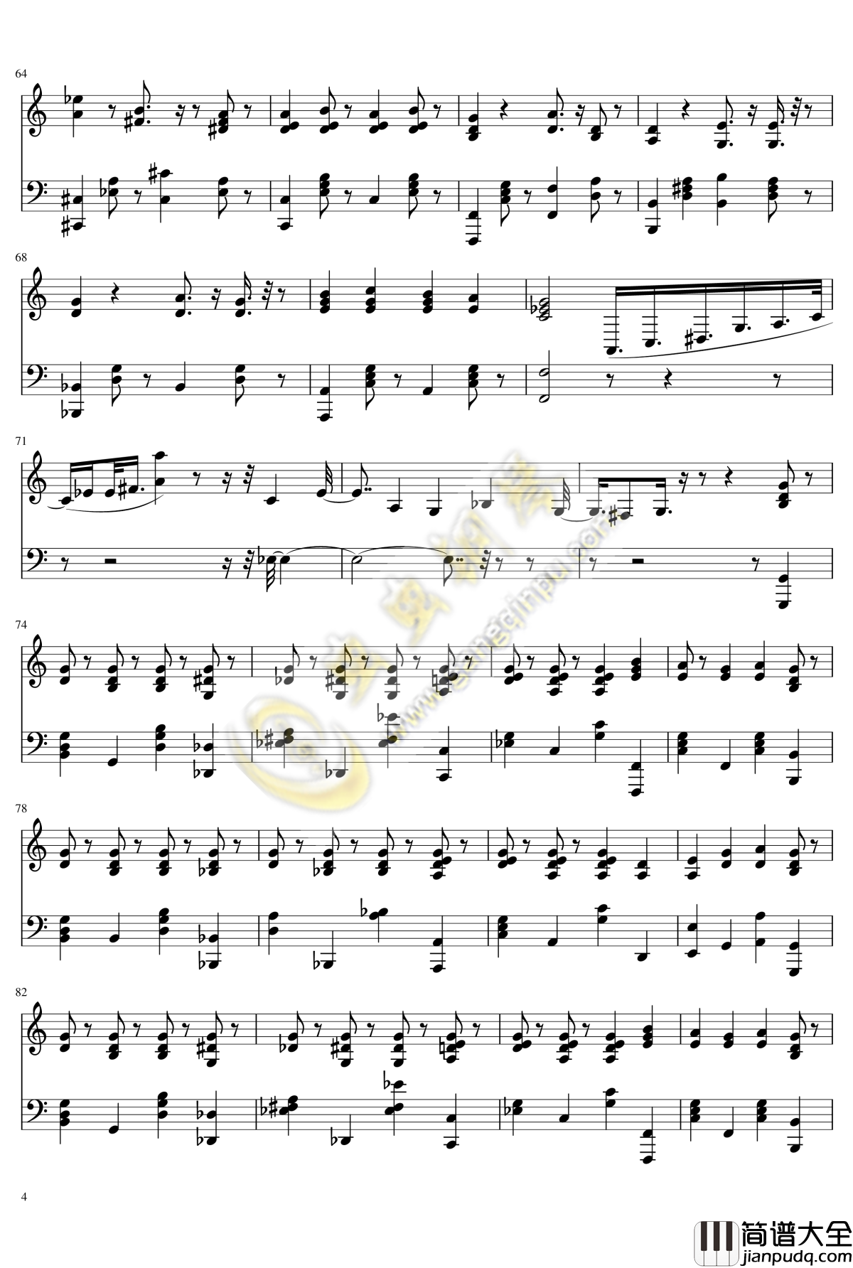 more_one_night钢琴谱_少女终末旅行