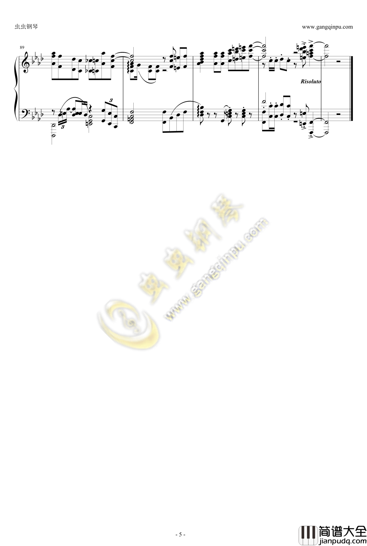 黑猫与钢琴家的探戈钢琴谱_分岛花英