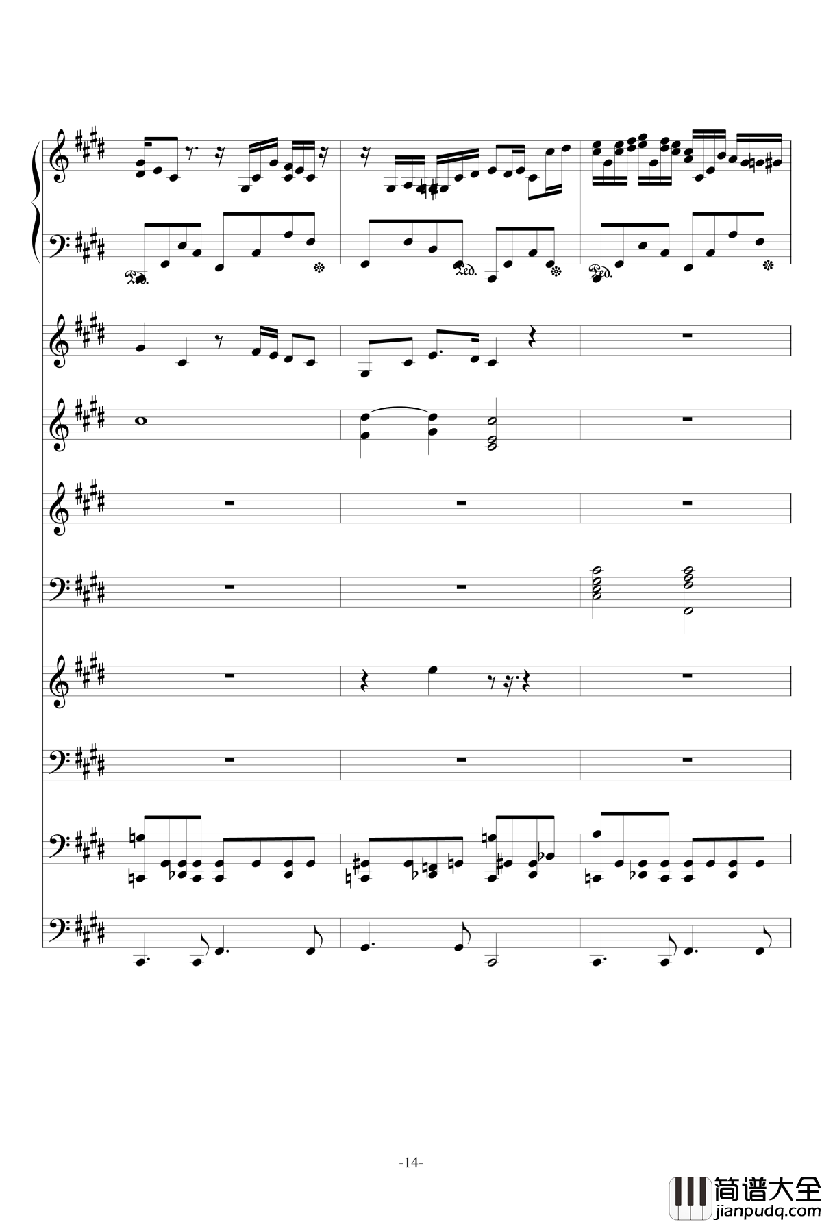 克罗地亚第六号狂想曲钢琴谱_ellocz