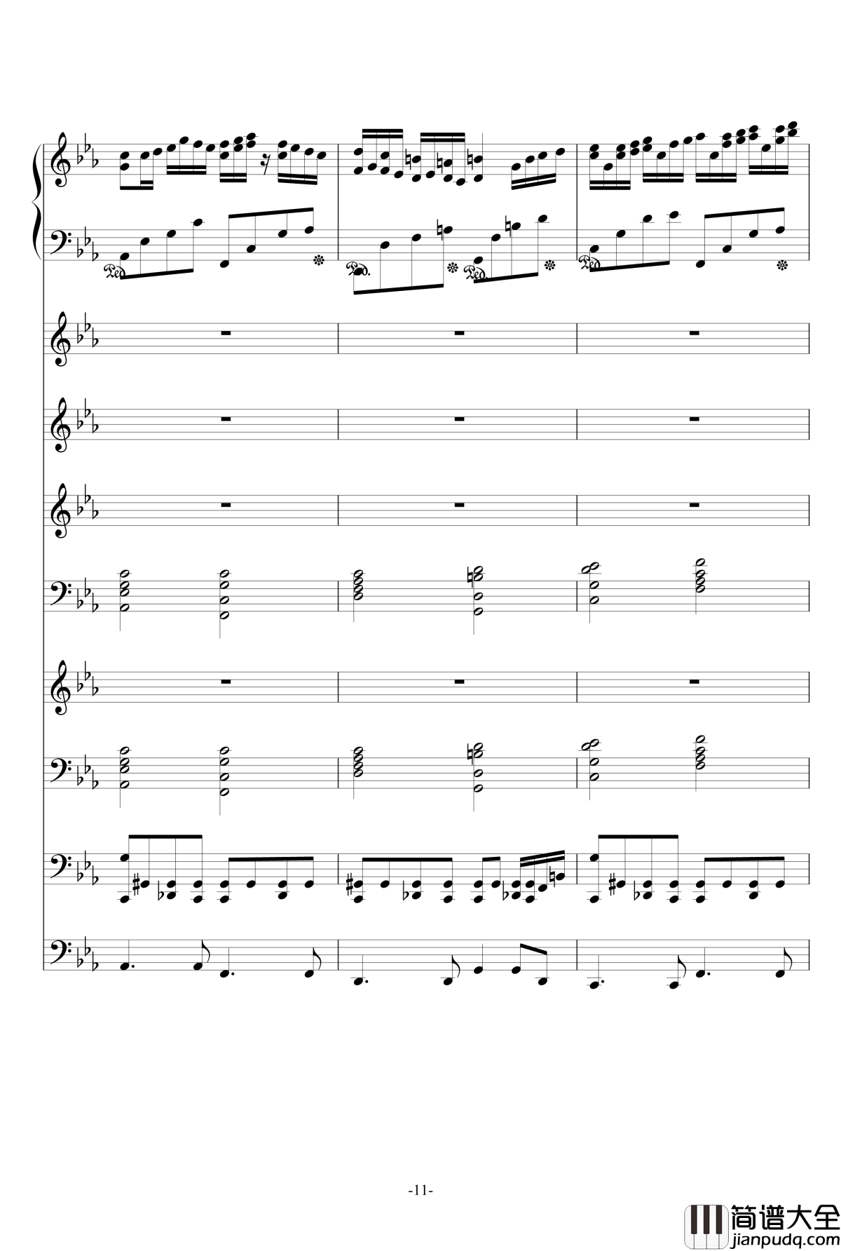 克罗地亚第六号狂想曲钢琴谱_ellocz