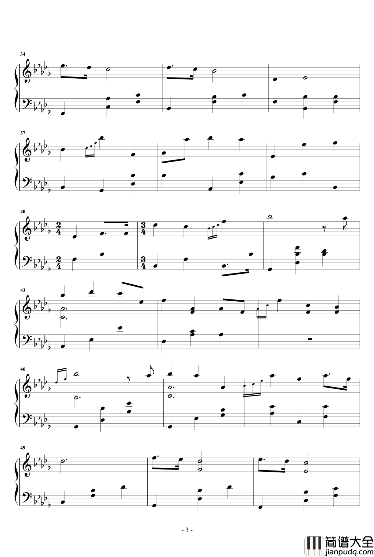 夏语钢琴谱_夜的钢琴曲IV_石进