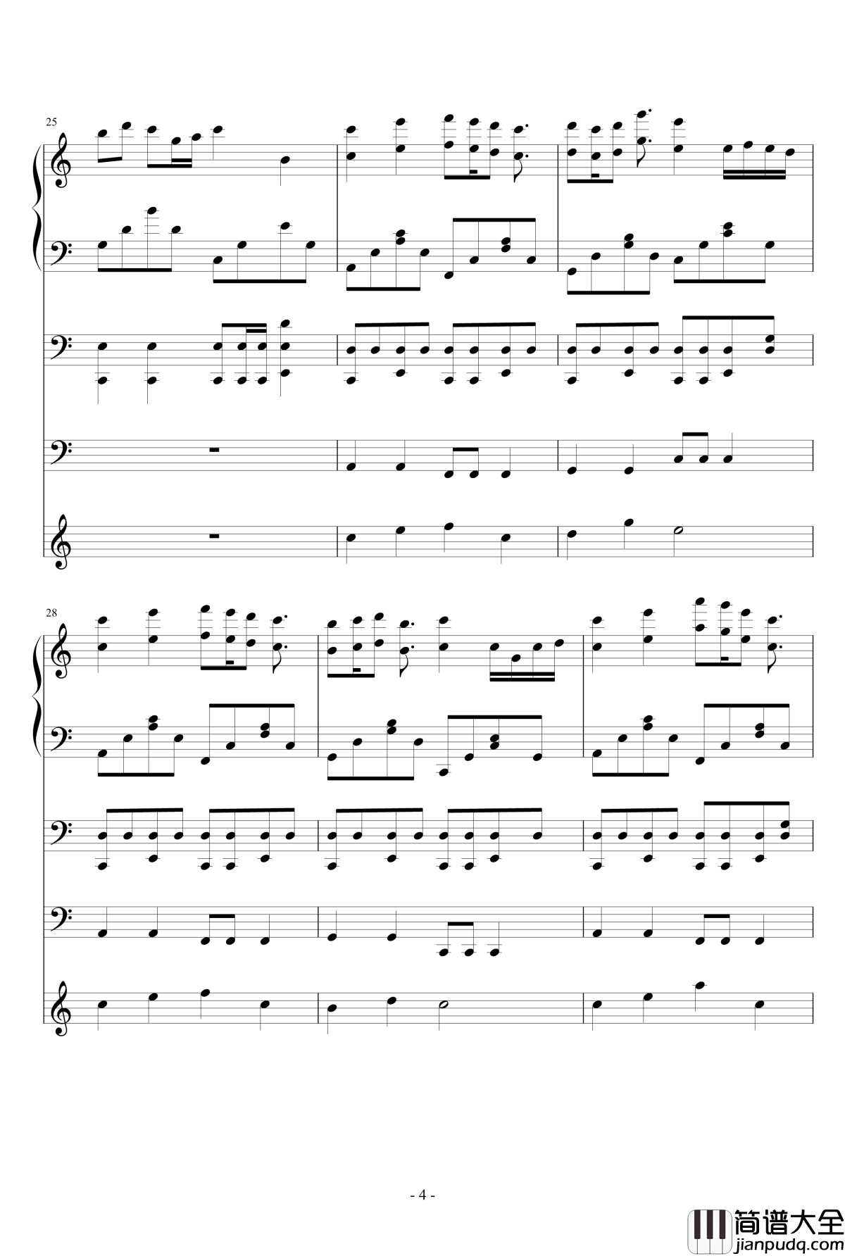 花绽放钢琴谱_smile丶轩