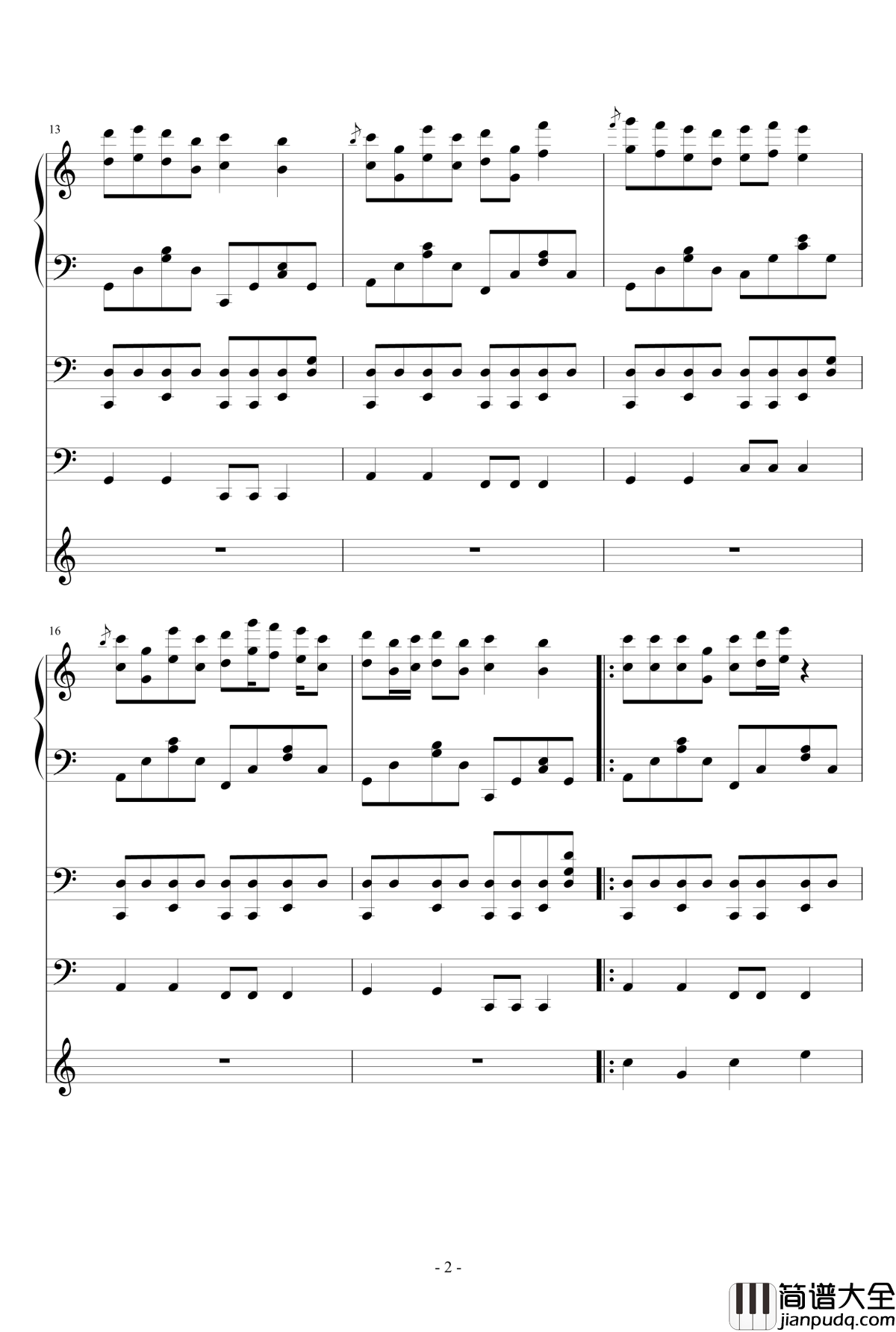 花绽放钢琴谱_smile丶轩