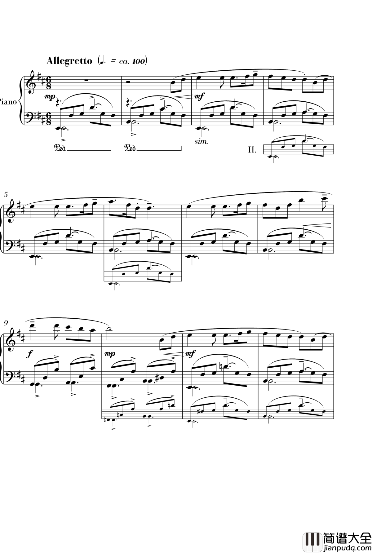 城镇BGM钢琴谱_未知分类