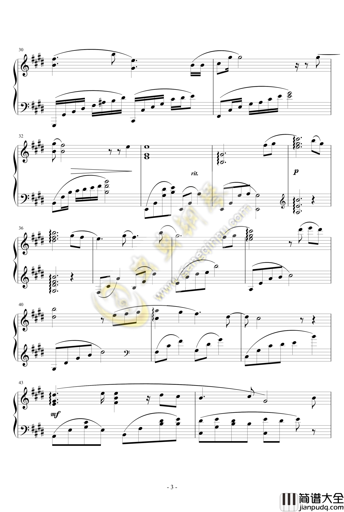 腐草为萤钢琴谱_钢琴独奏_银临