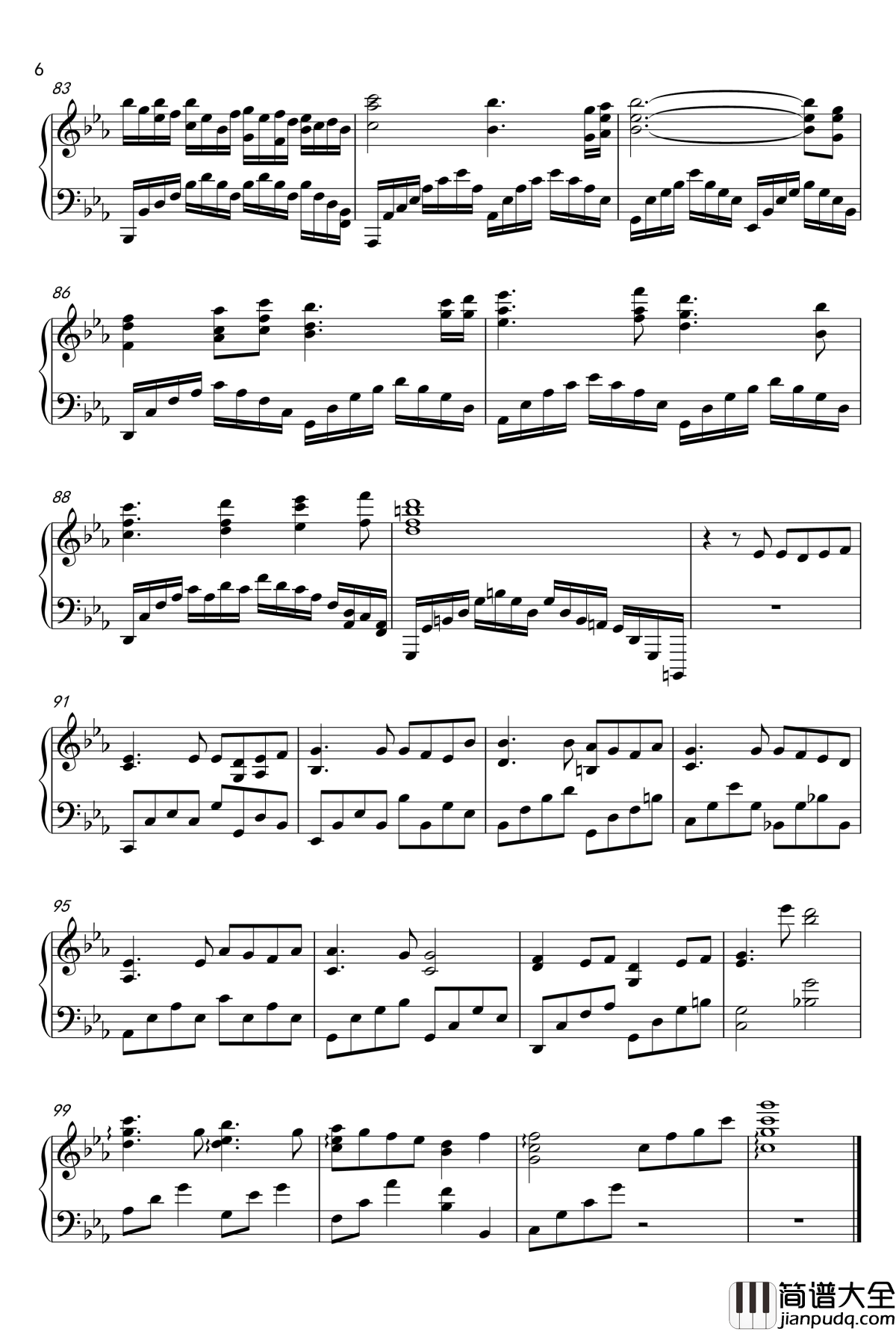 空は高钢琴谱_風は歌う_FateZero