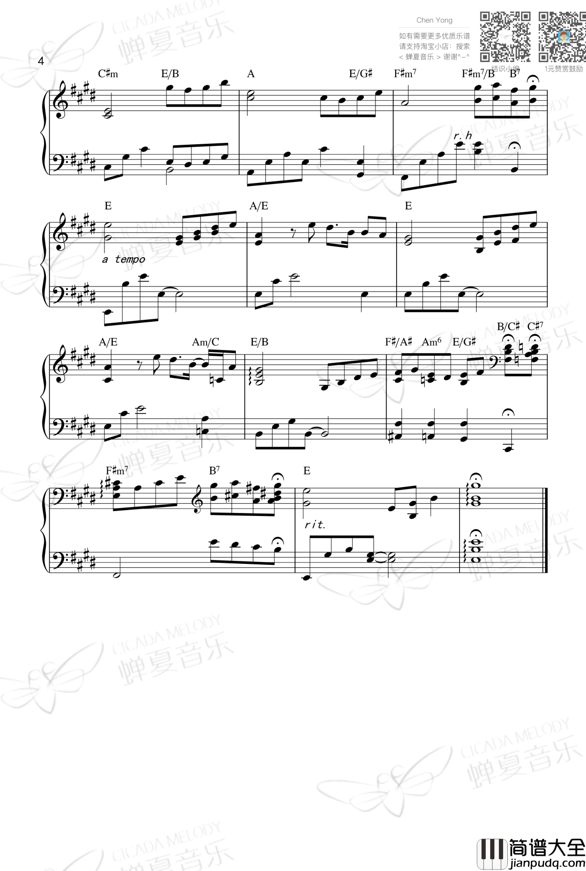 Beauty_and_the_Beast钢琴谱_美女与野兽