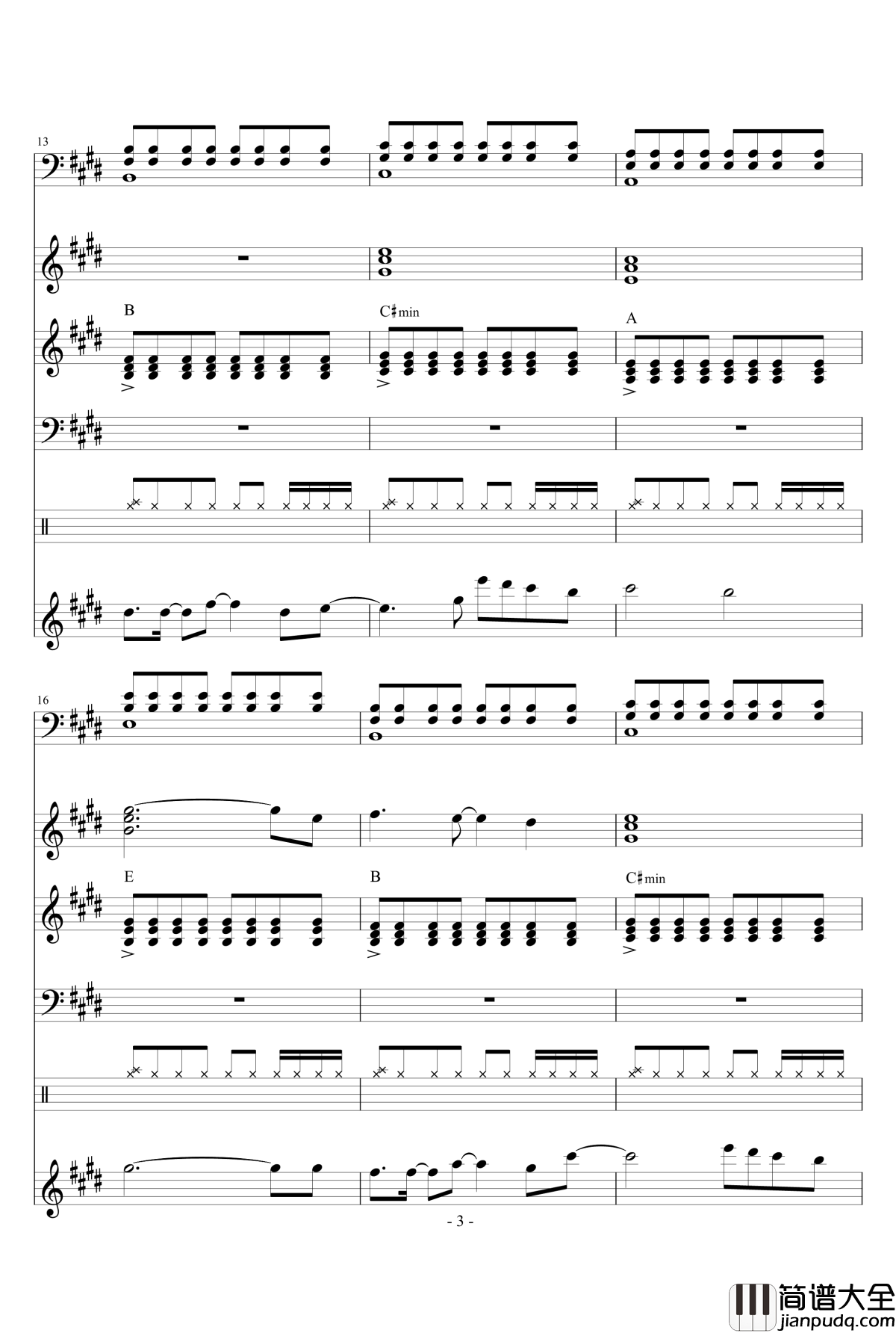 The_Spectre钢琴谱_原版乐队总谱_Alan_Walker