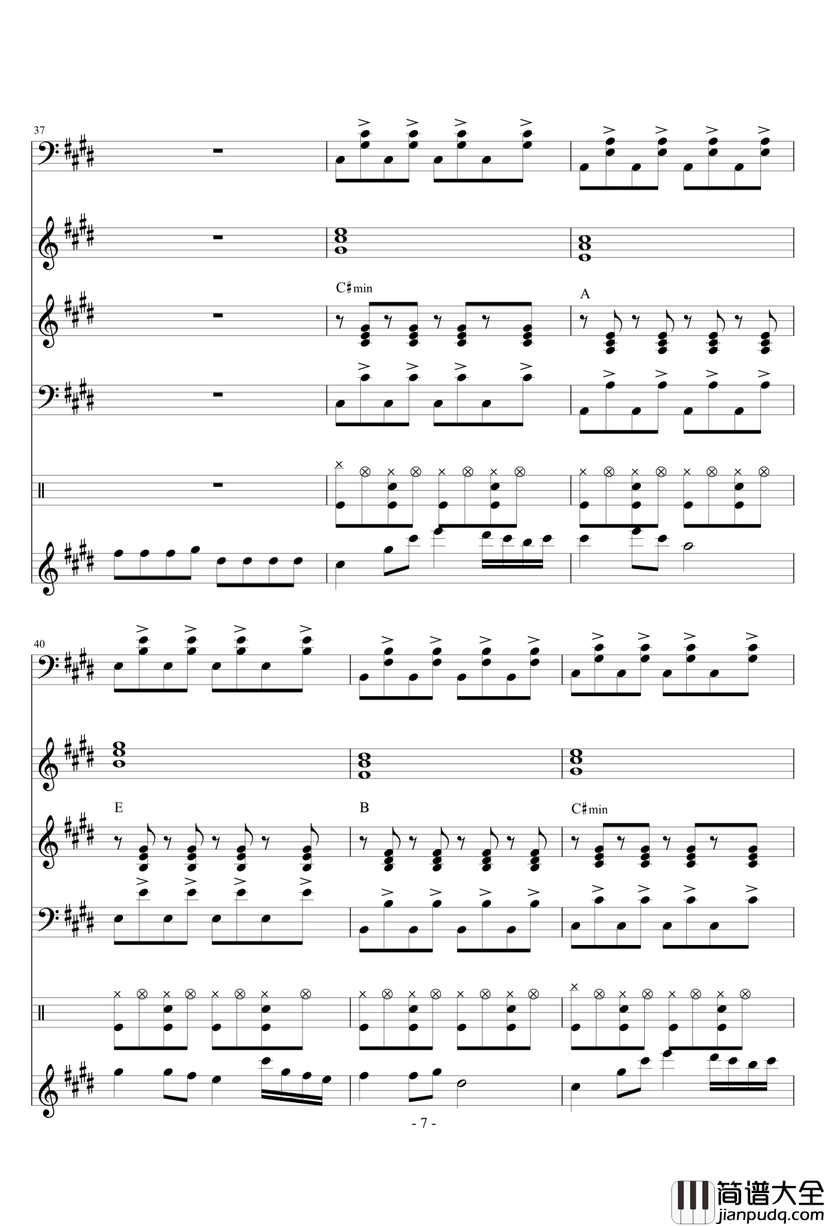 The_Spectre钢琴谱_原版乐队总谱_Alan_Walker