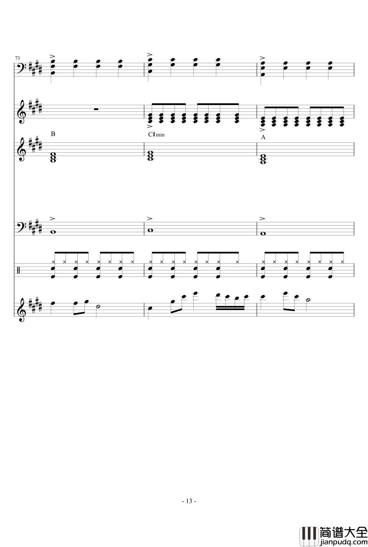 The_Spectre钢琴谱_原版乐队总谱_Alan_Walker