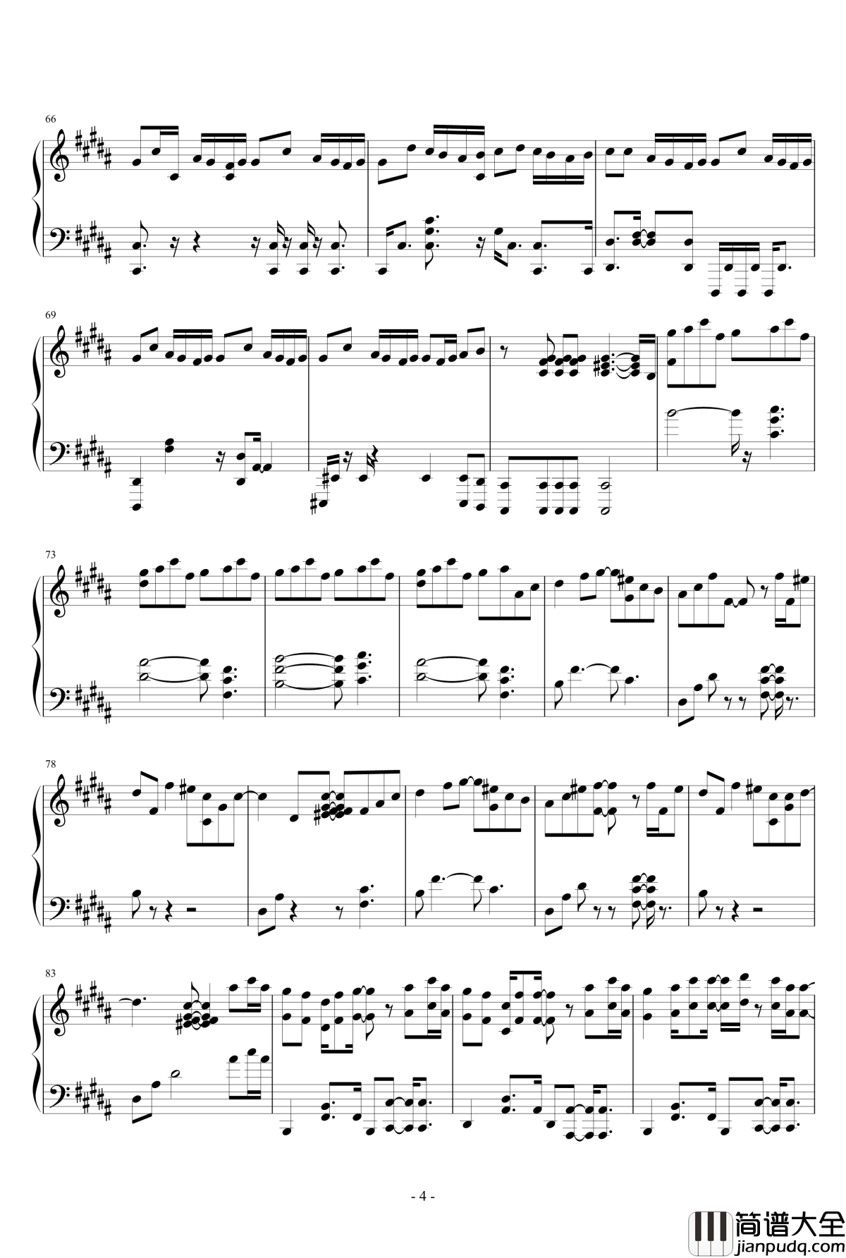 打上花火钢琴谱_DAOKO