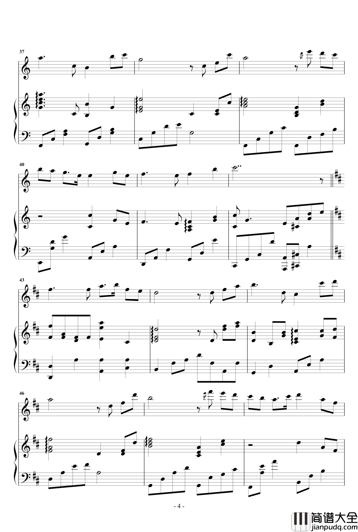 对你说晚安钢琴谱_夜的钢琴曲IV_石进