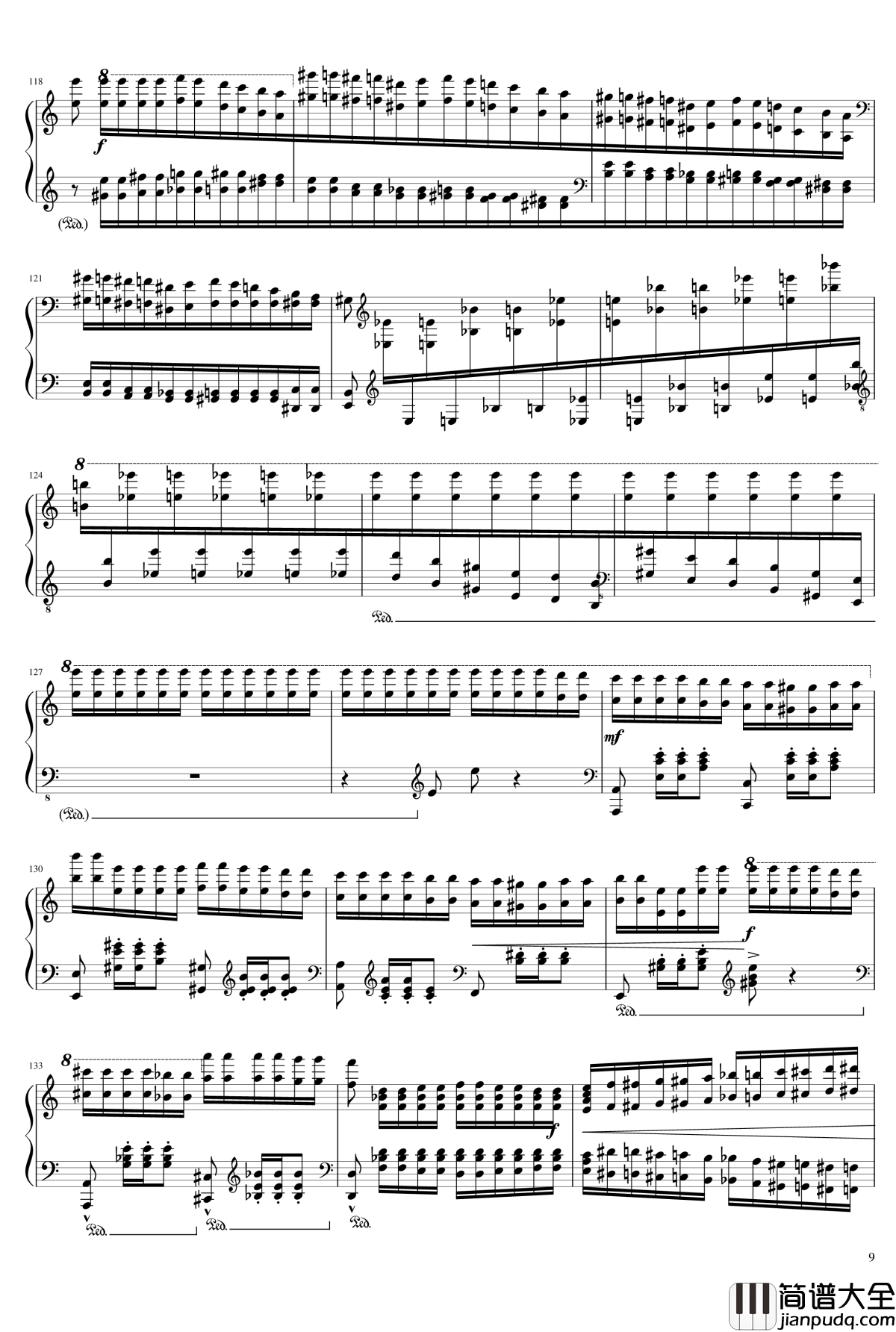 钟c调演奏版钢琴谱_李斯特