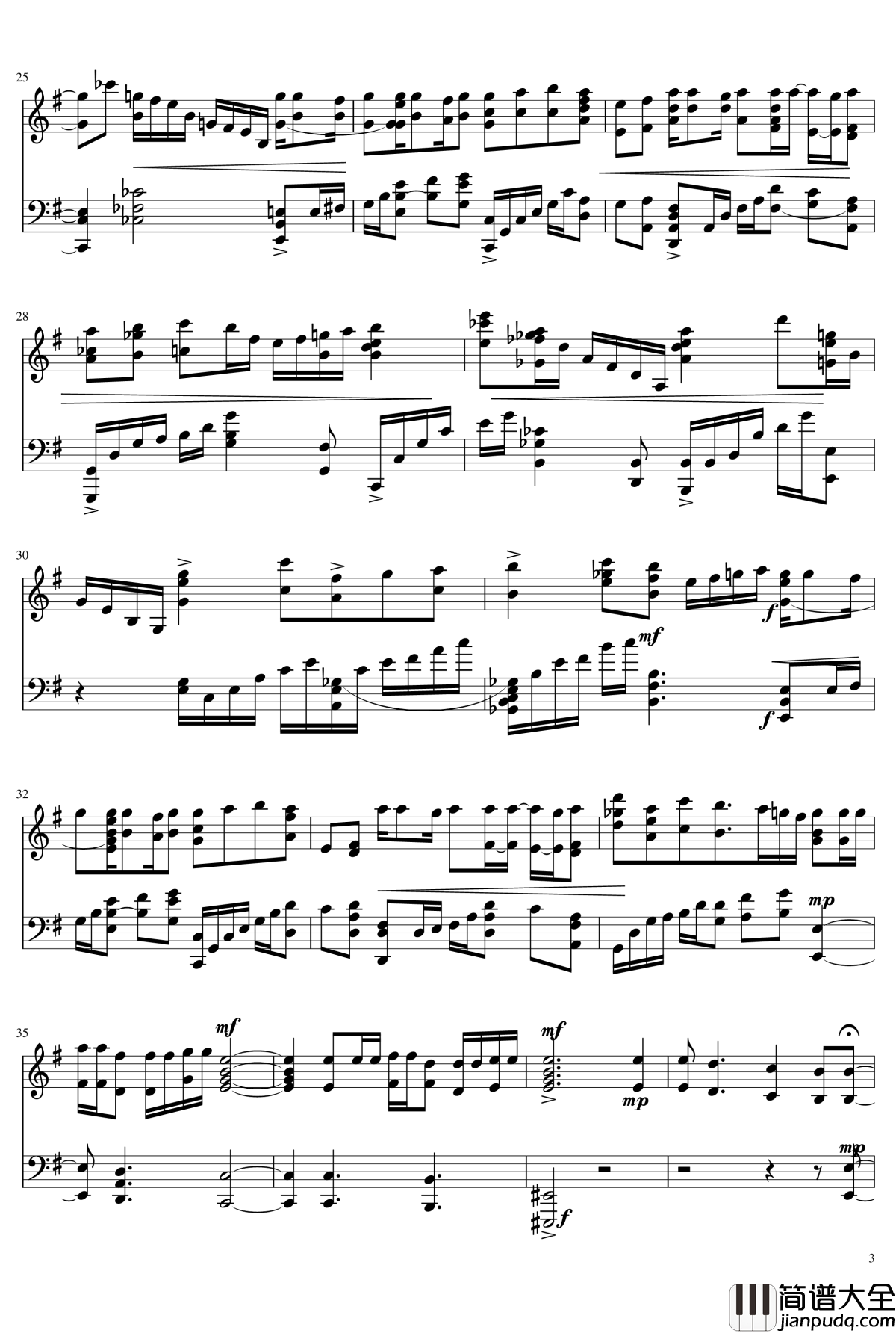 魔法使的新娘op钢琴谱_修改