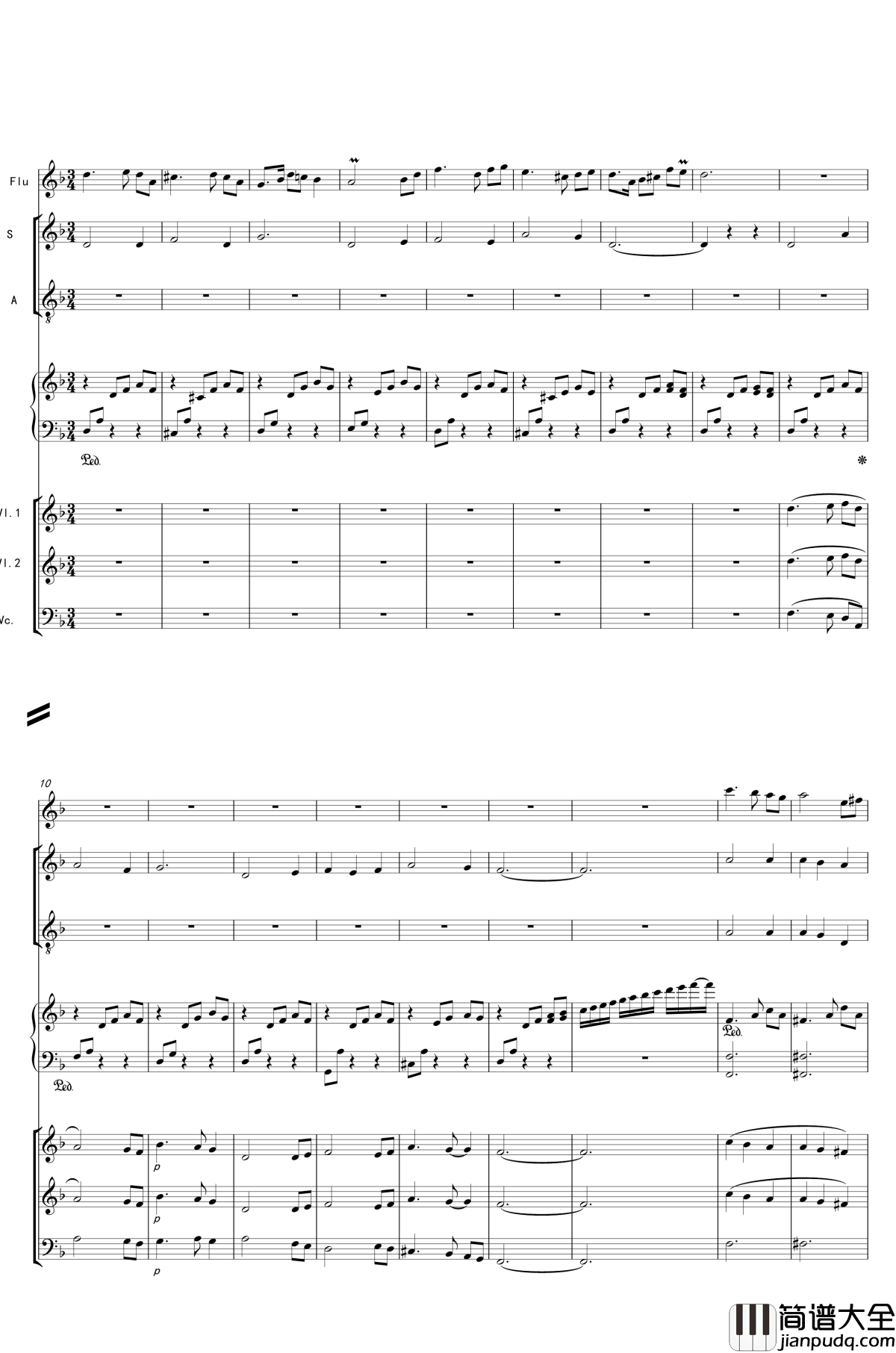 山楂树钢琴谱_世界名曲