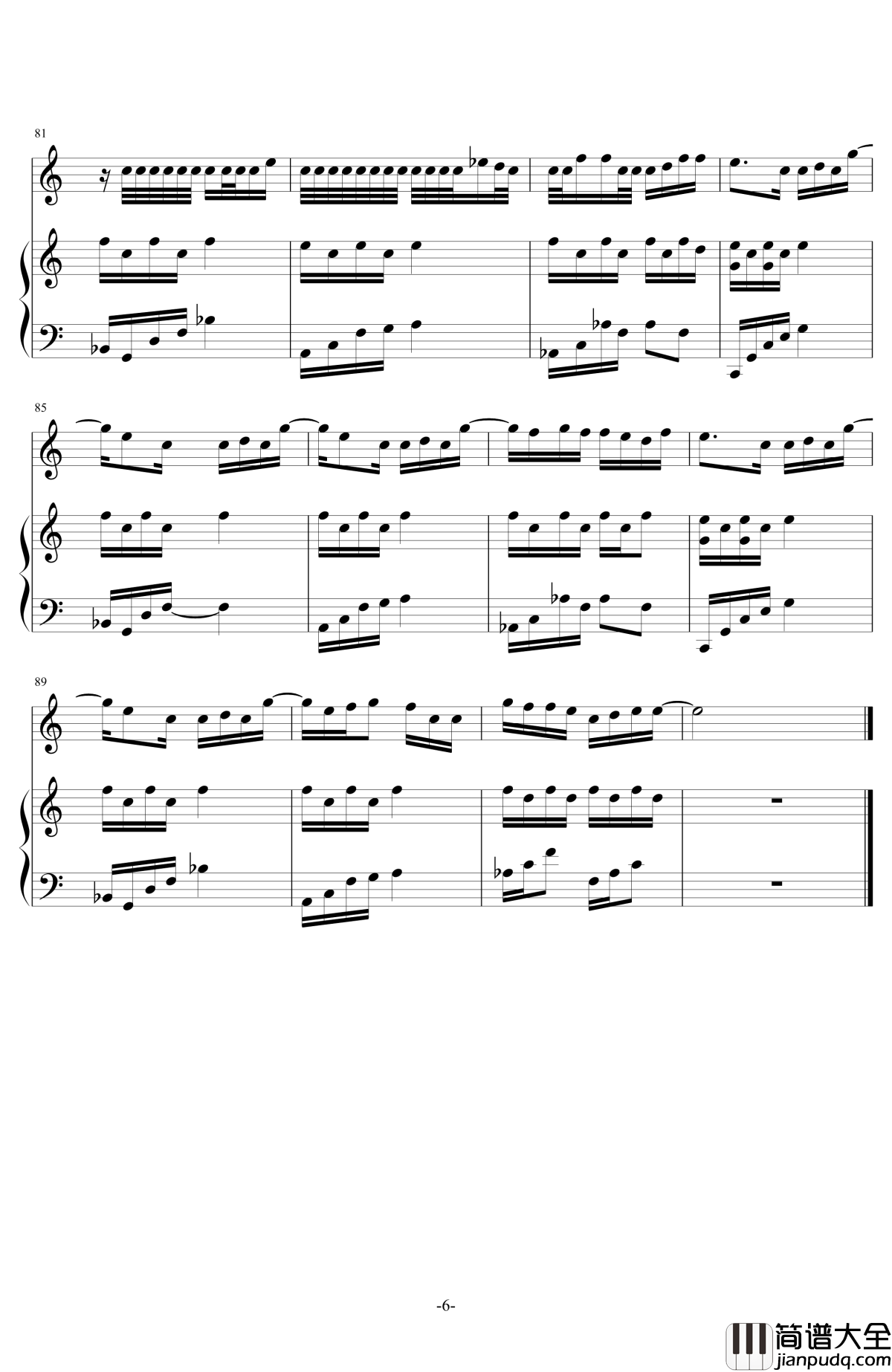 The_Road钢琴谱_黄子韬