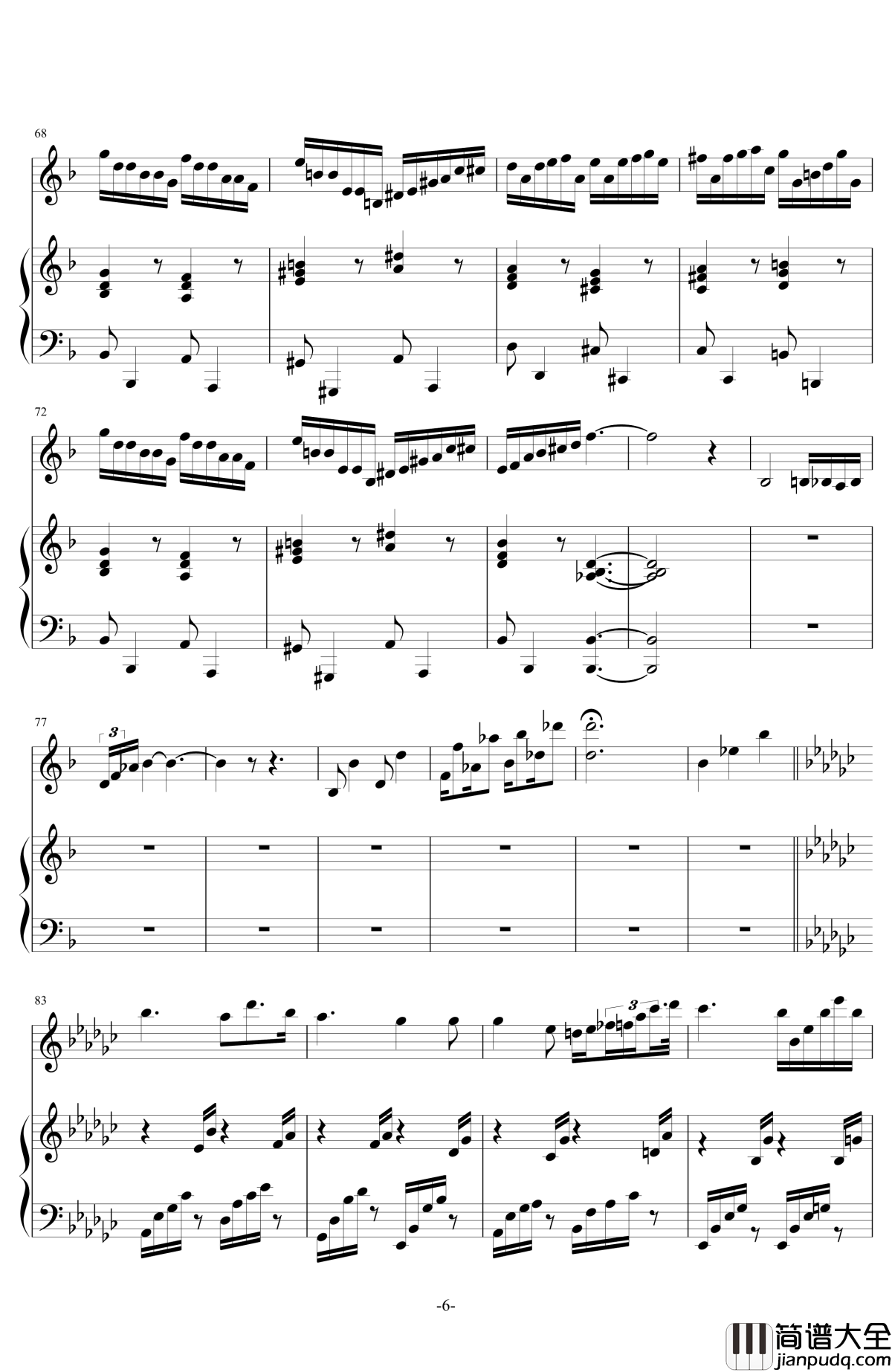 passion_cachee钢琴谱_宫本笑里