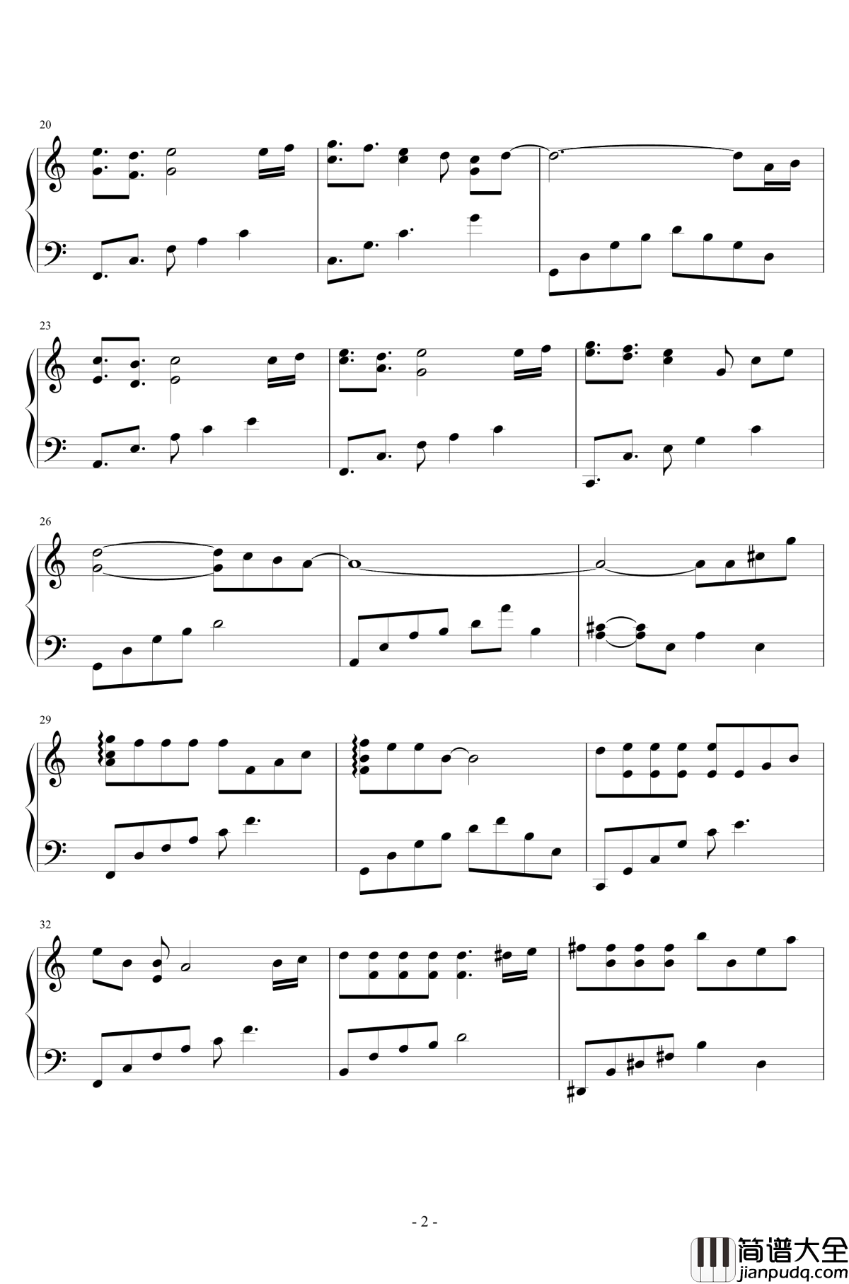 恋与制作人开场音乐钢琴谱