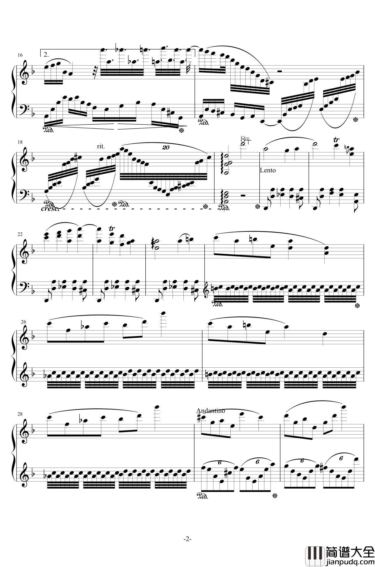 F大调叙事曲品月钢琴谱_airoad