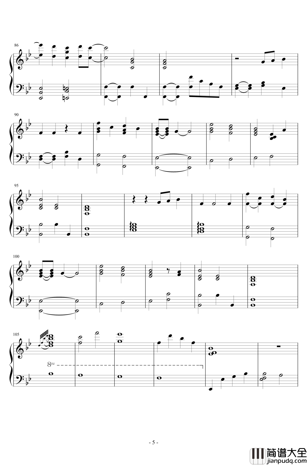 _爱を感じて钢琴谱_Can_you_feel_the_love_tonight_狮子王_広橋真紀子