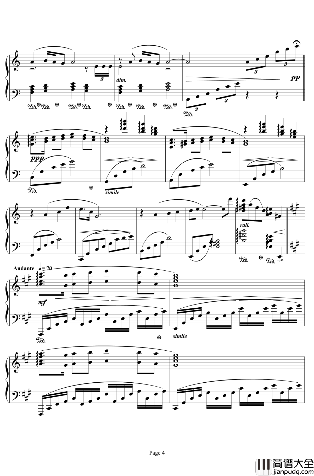 Ronfaure钢琴谱_最终幻想