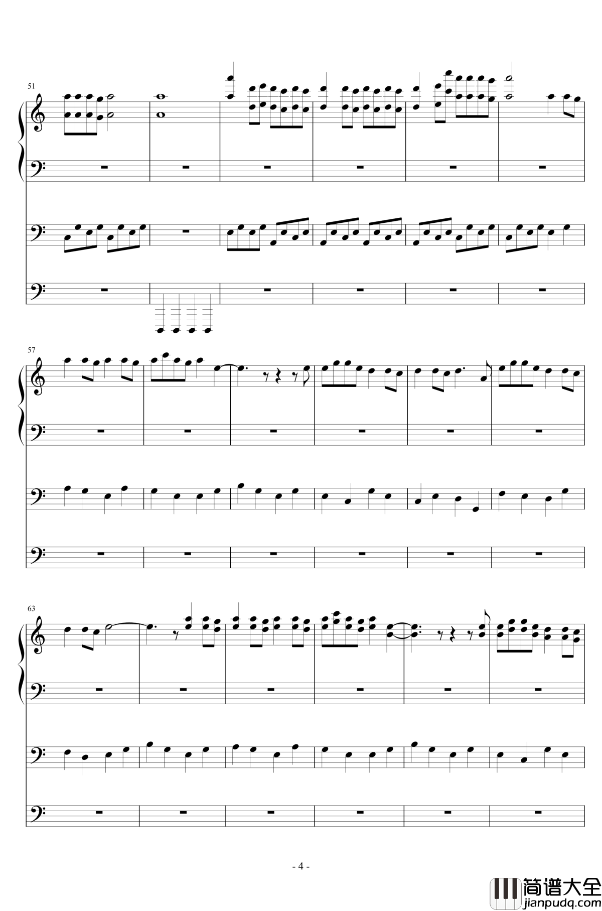 菠萝菠萝蜜钢琴谱_谢娜