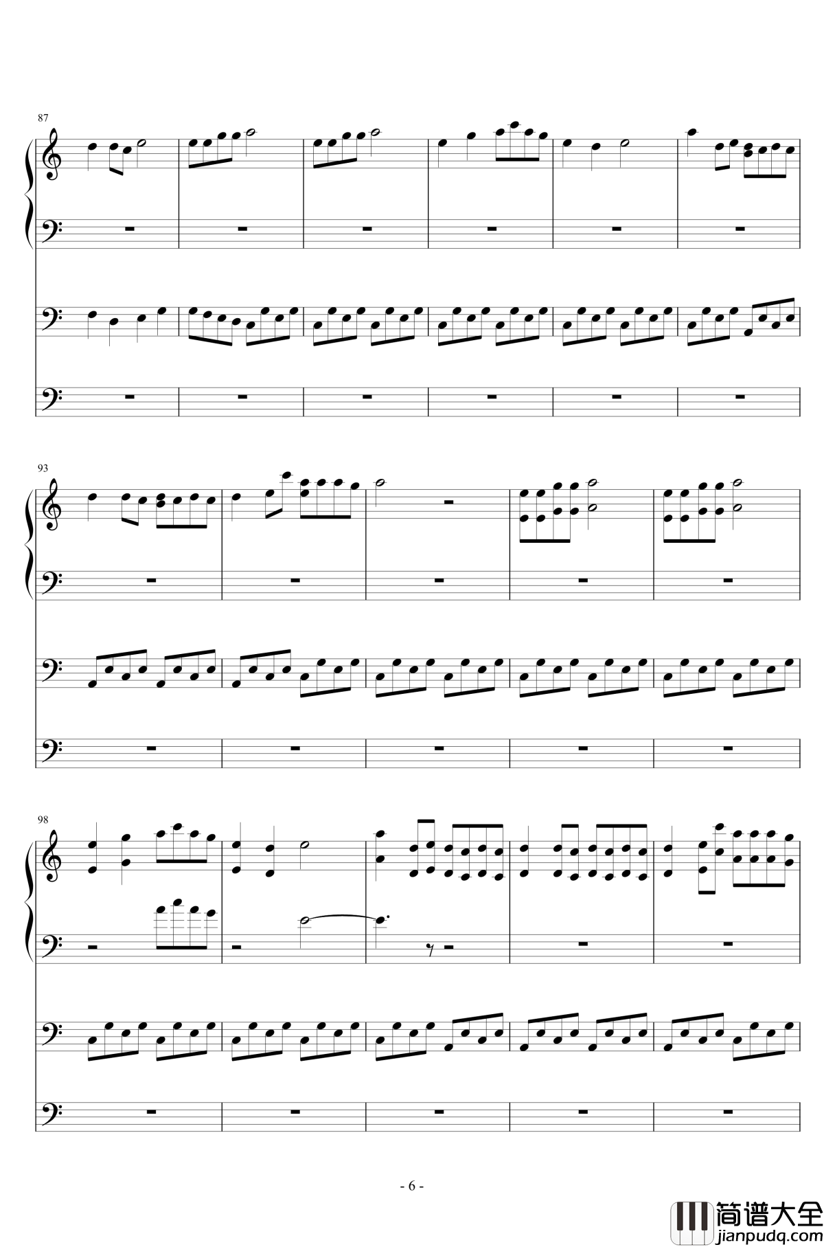 菠萝菠萝蜜钢琴谱_谢娜