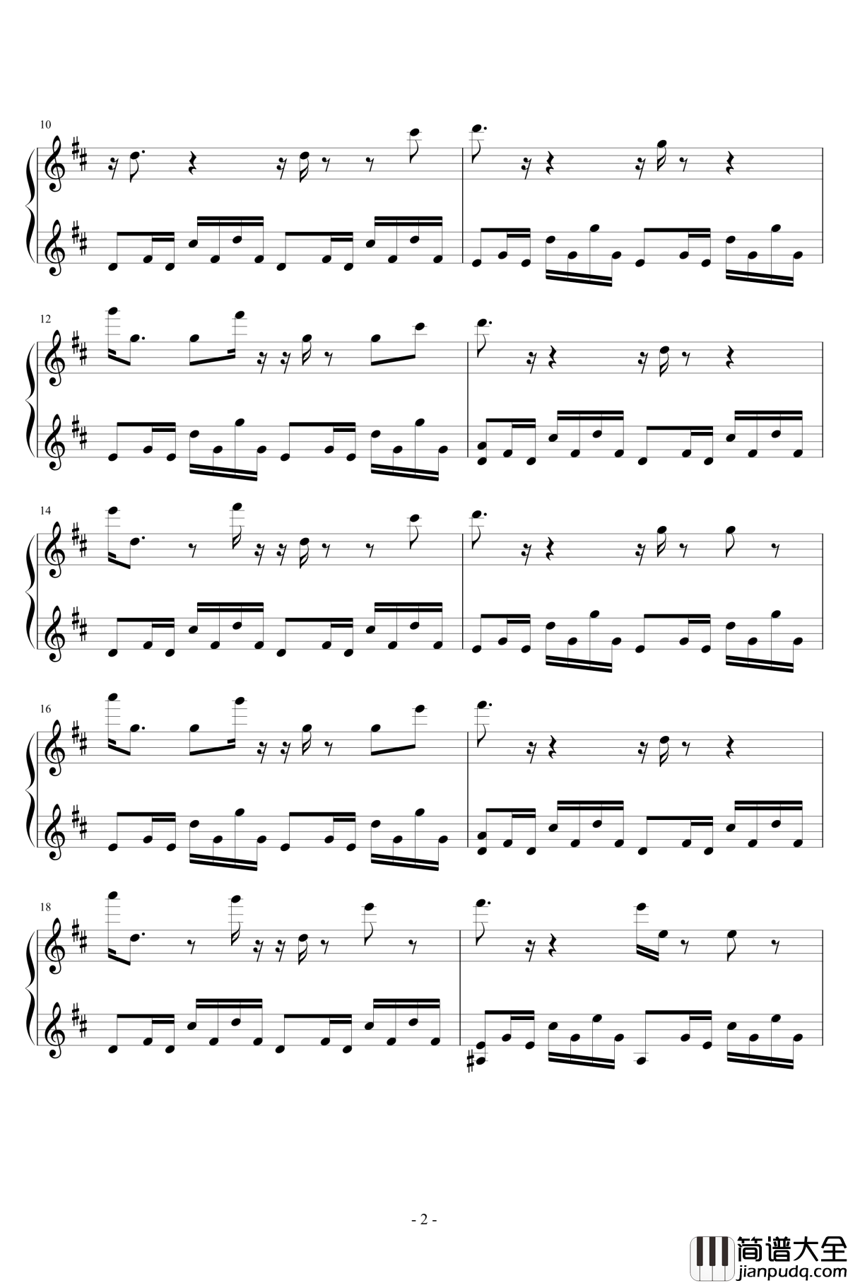 魔法密林怪物区钢琴谱_重修版_冒险岛