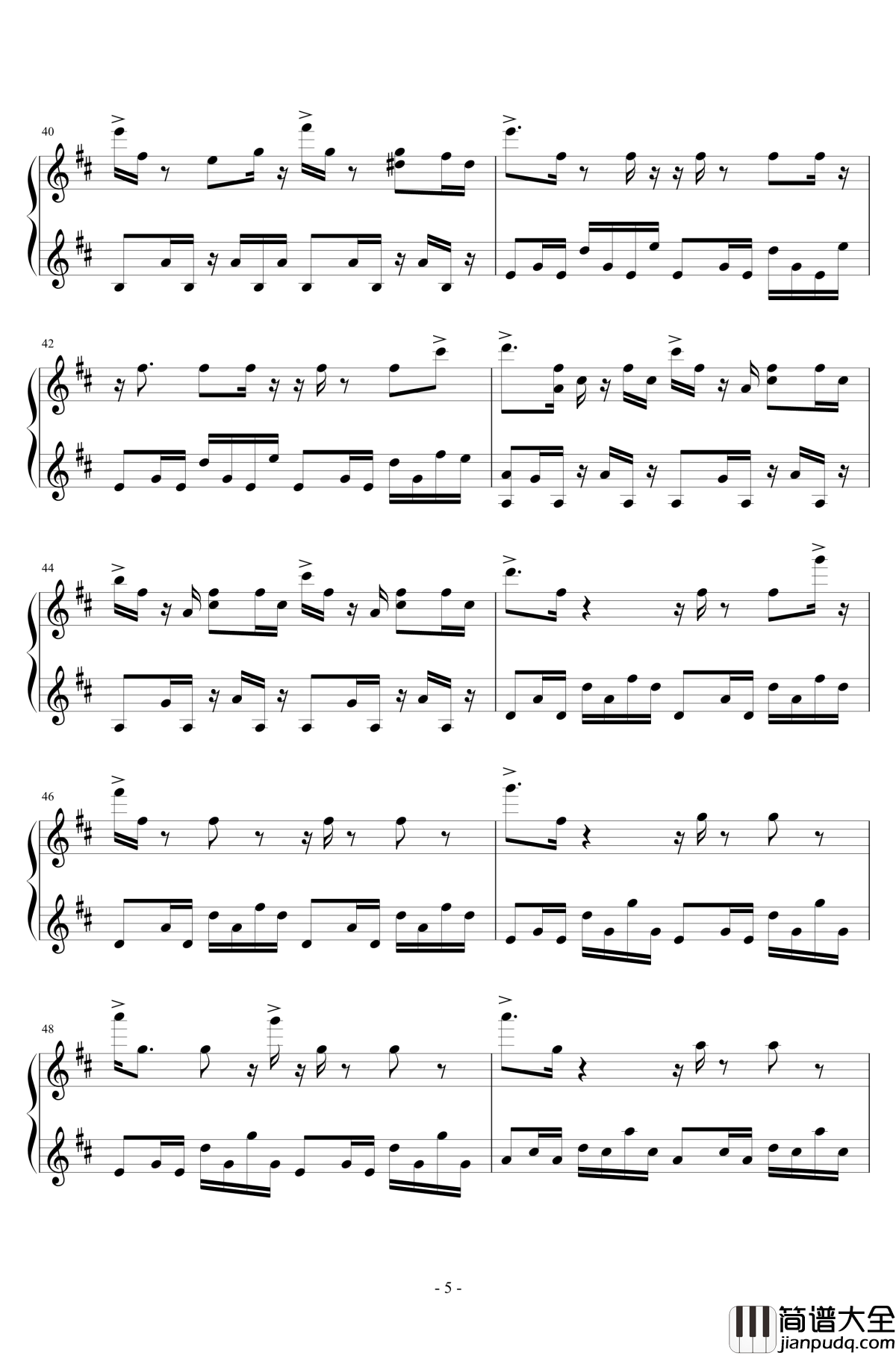 魔法密林怪物区钢琴谱_重修版_冒险岛