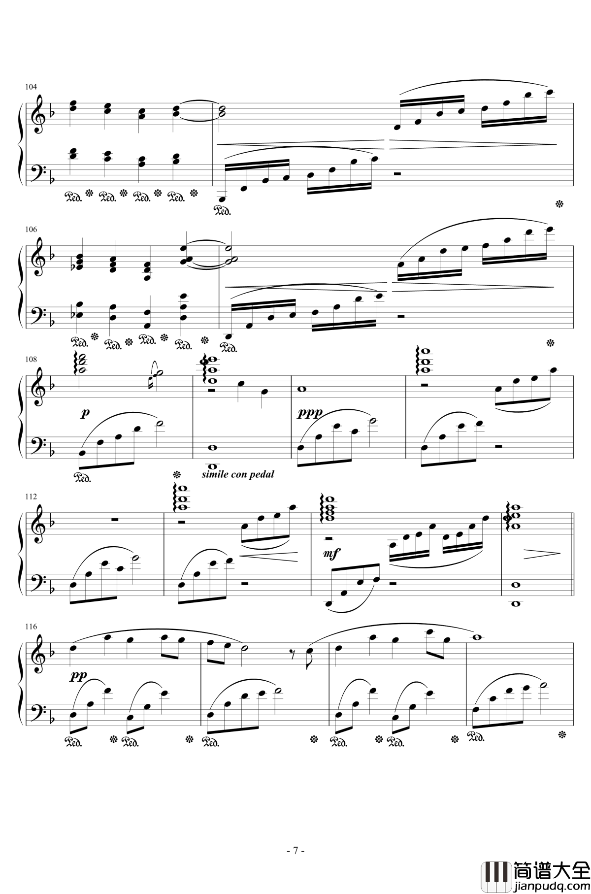 FFXI钢琴谱_故事主题_最终幻想