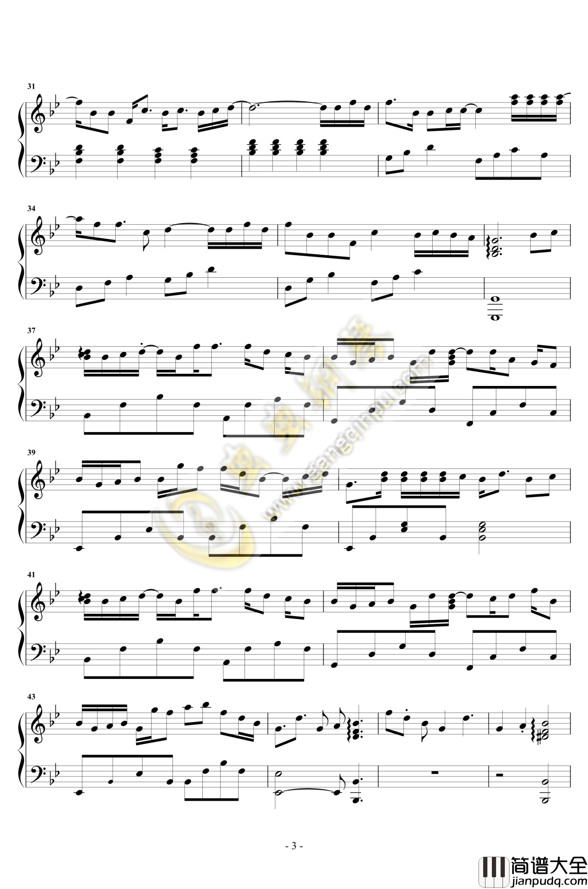 体面钢琴谱_独奏_于文文